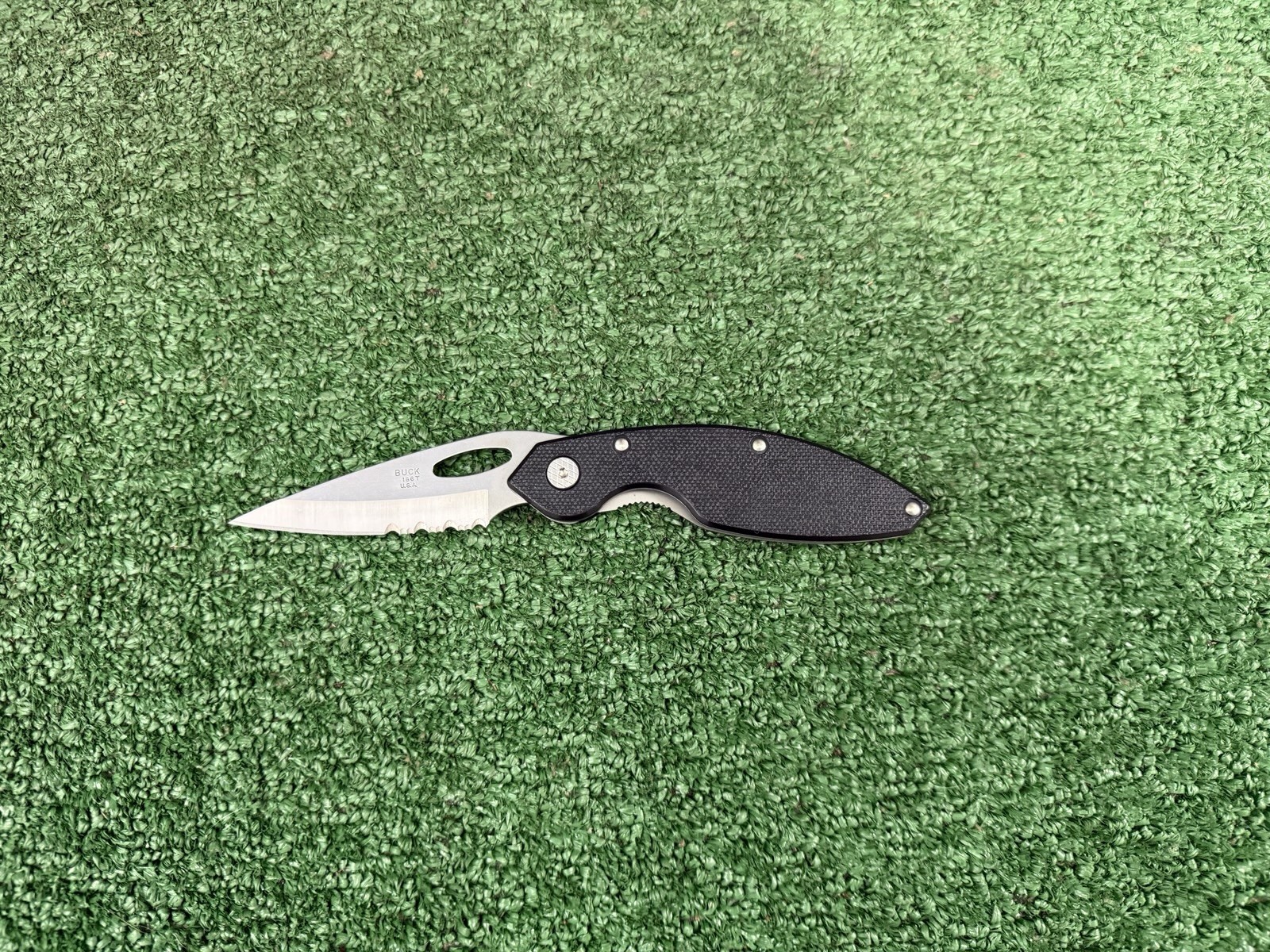2003 USA Buck 186 Odyssey Tactical Liner Lock Knife