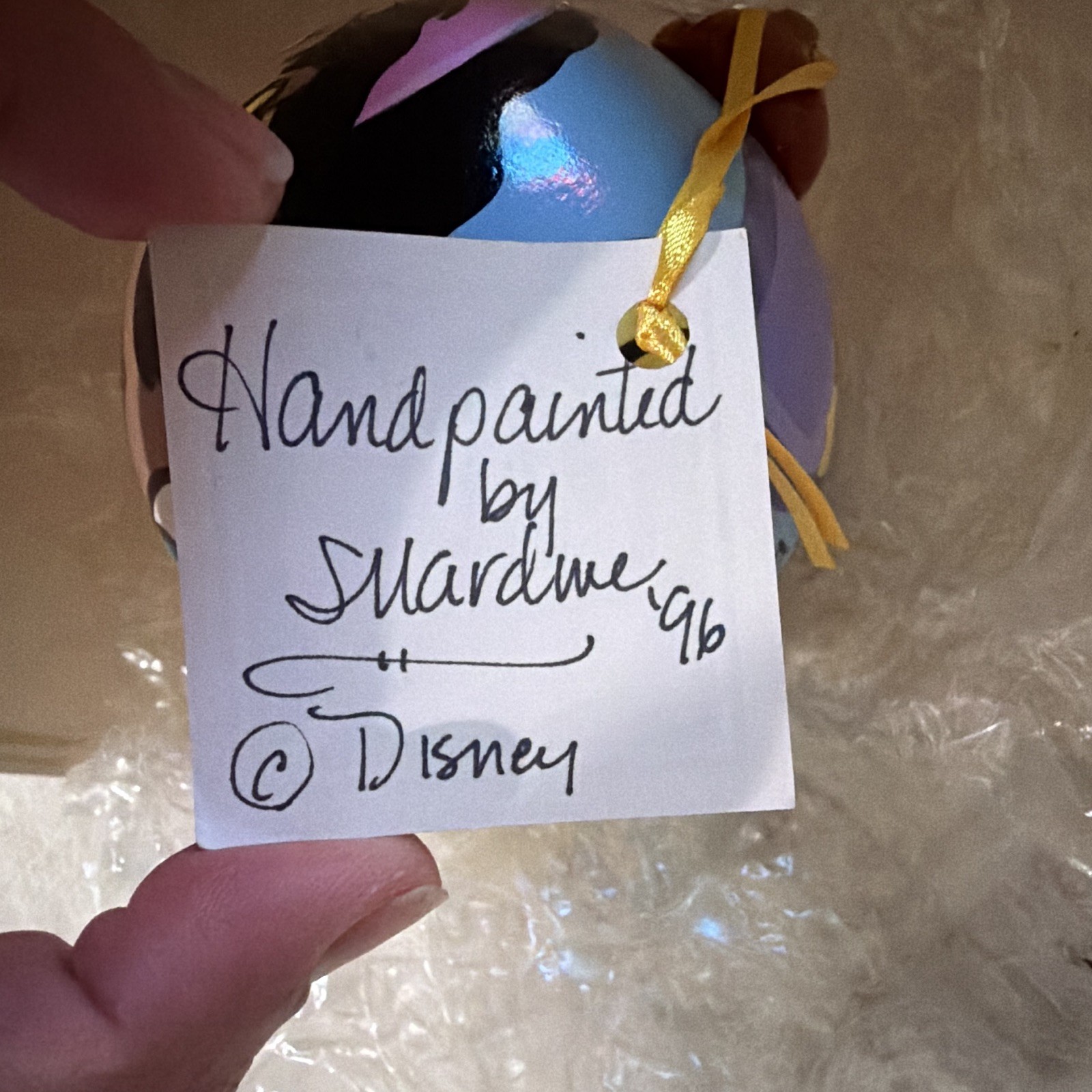 Vintage 1996 Disney World Hand Painted Esmeralda Ornament Sign’d S.Nardine NIB