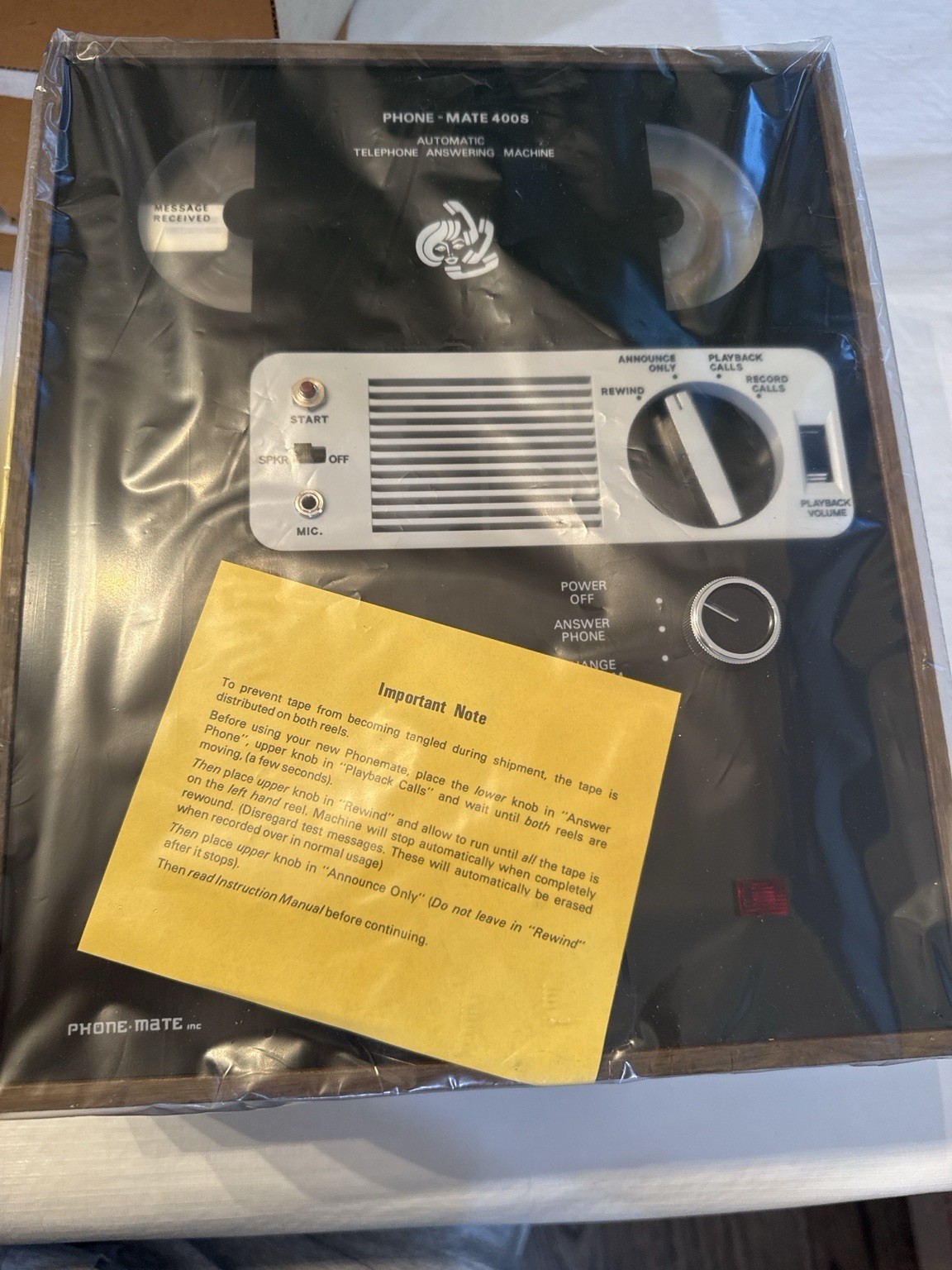 Vintage Phone-Mate 400S Reel To Reel Answering Machine Remote-Mate RM-S NOS