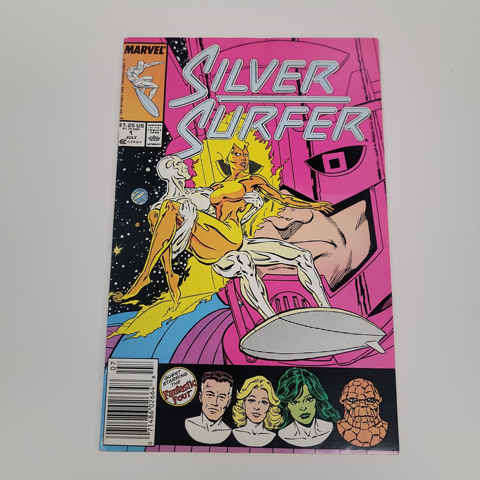 Silver Surfer #1 Marvel Comic Book 1987 Fantastic Four She-Hulk Newsstand KEY