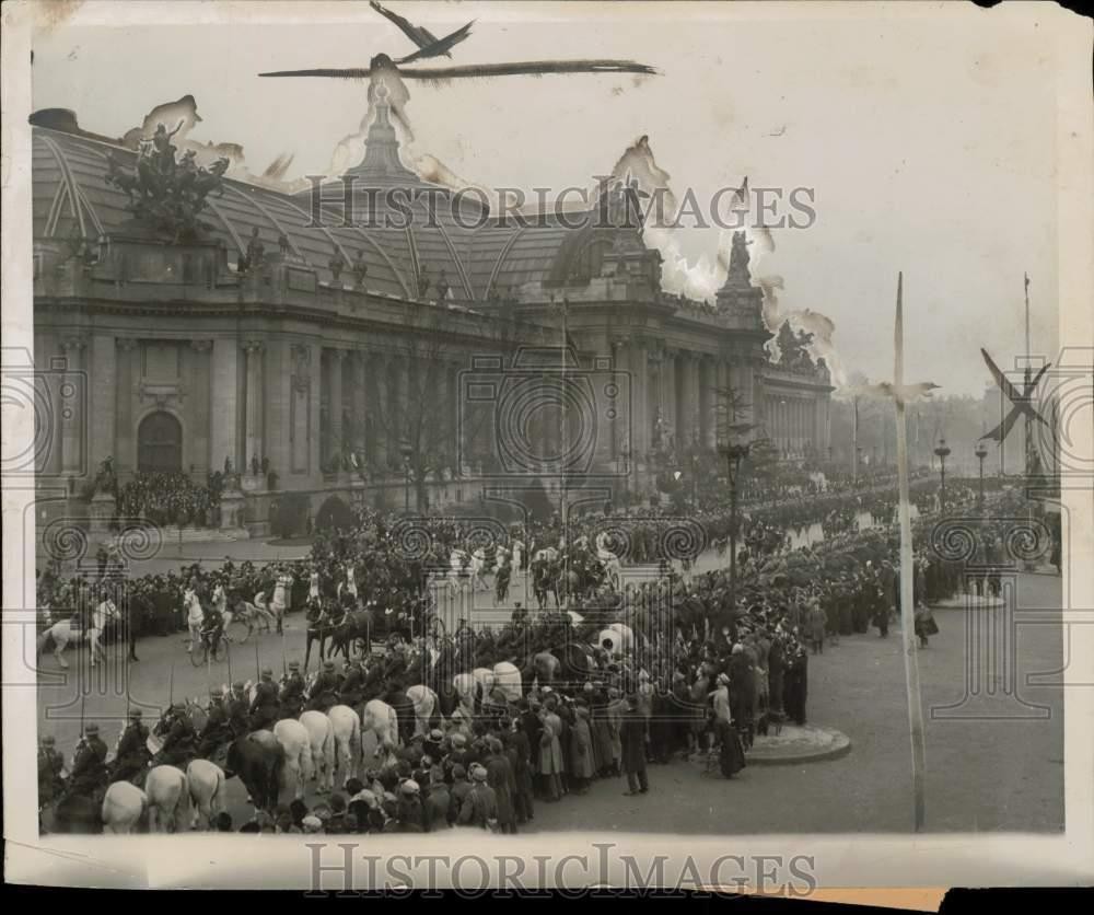 1919 Press Photo President Wilson\'s party arriving in French Capital - lry24568