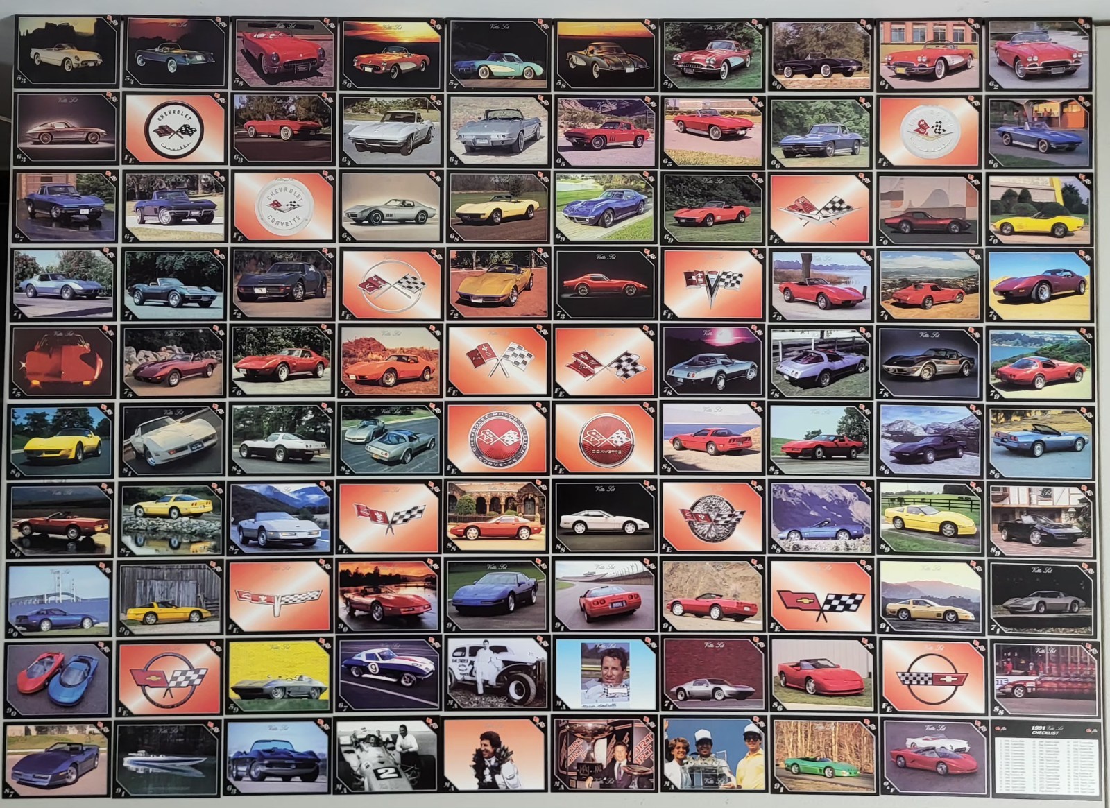 1991 INAUGURAL EDITION VETTE SET 100 CHEVY CORVETTE TRADING/COLLECTOR CARDS