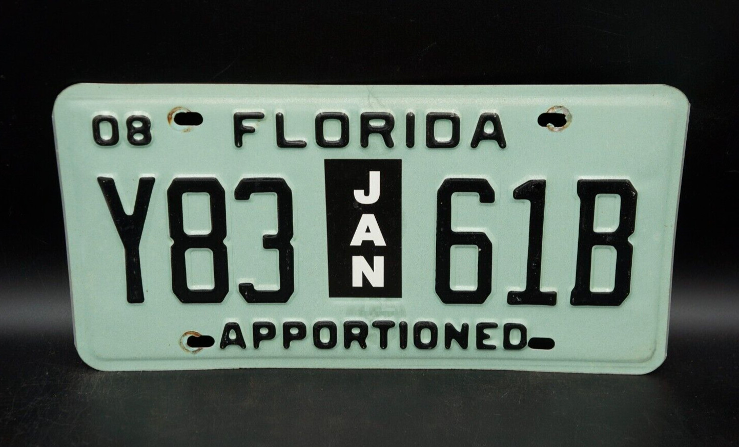 2008 Florida APPORTIONED License Plate - Nice Quality