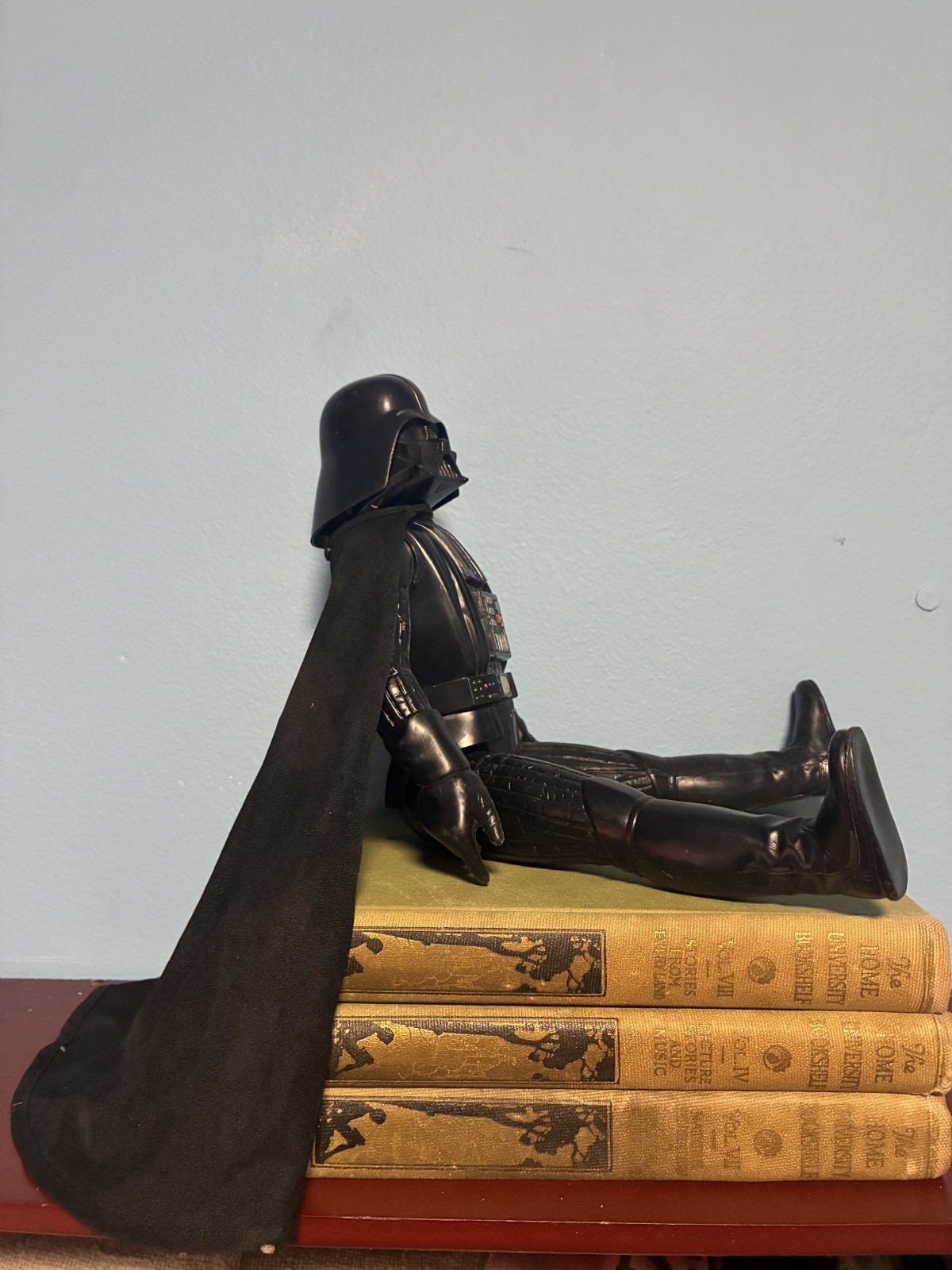 Vintage Darth Vader Figure Star Wars Black Cape Helmet Collectible Doll Figure