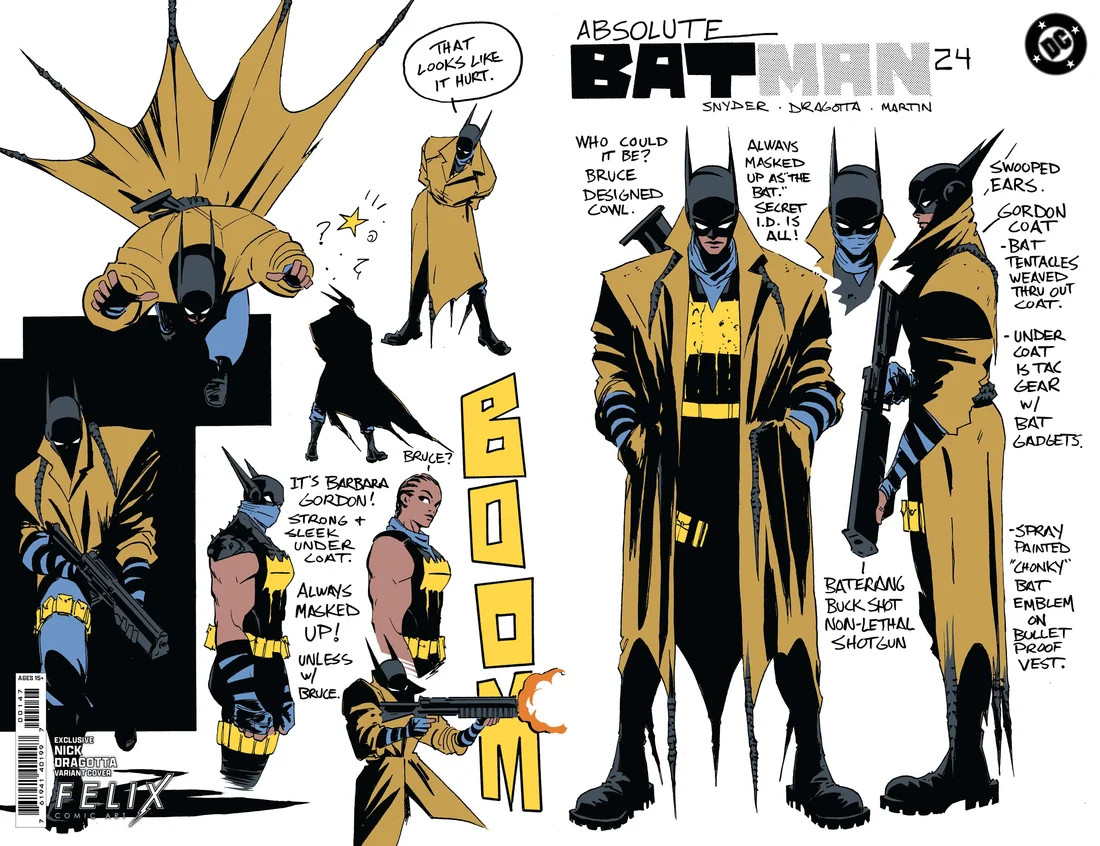 ABSOLUTE BATMAN #24 FELIX COMIC ART NICK DRAGOTTA CARDSTOCK EXCLUSIVE PRESALE