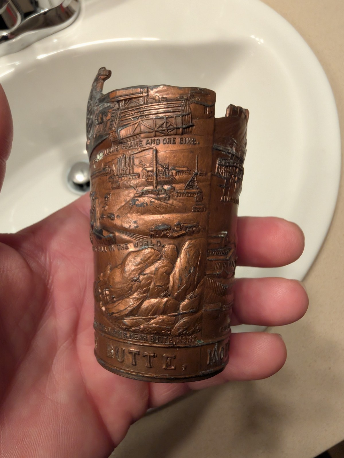 RARE Antique Butte Montana Copper Mining Souvenir Marcus Daly Anaconda Mines