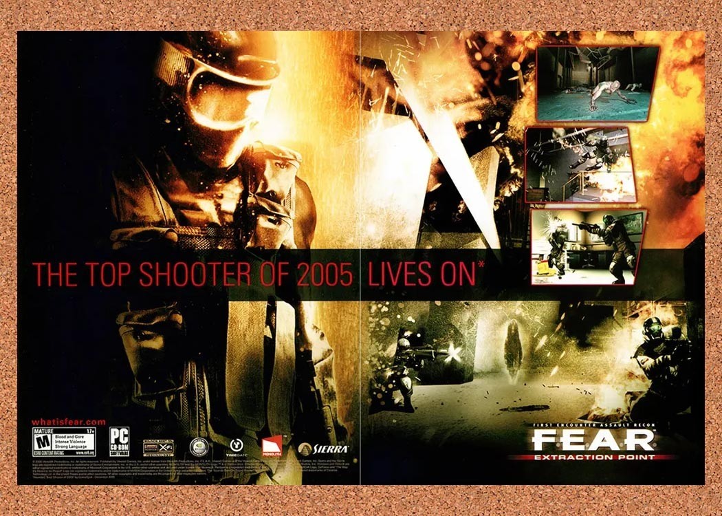 2006 FEAR Extraction Point PC Original Advertisement / Retro Promo v3