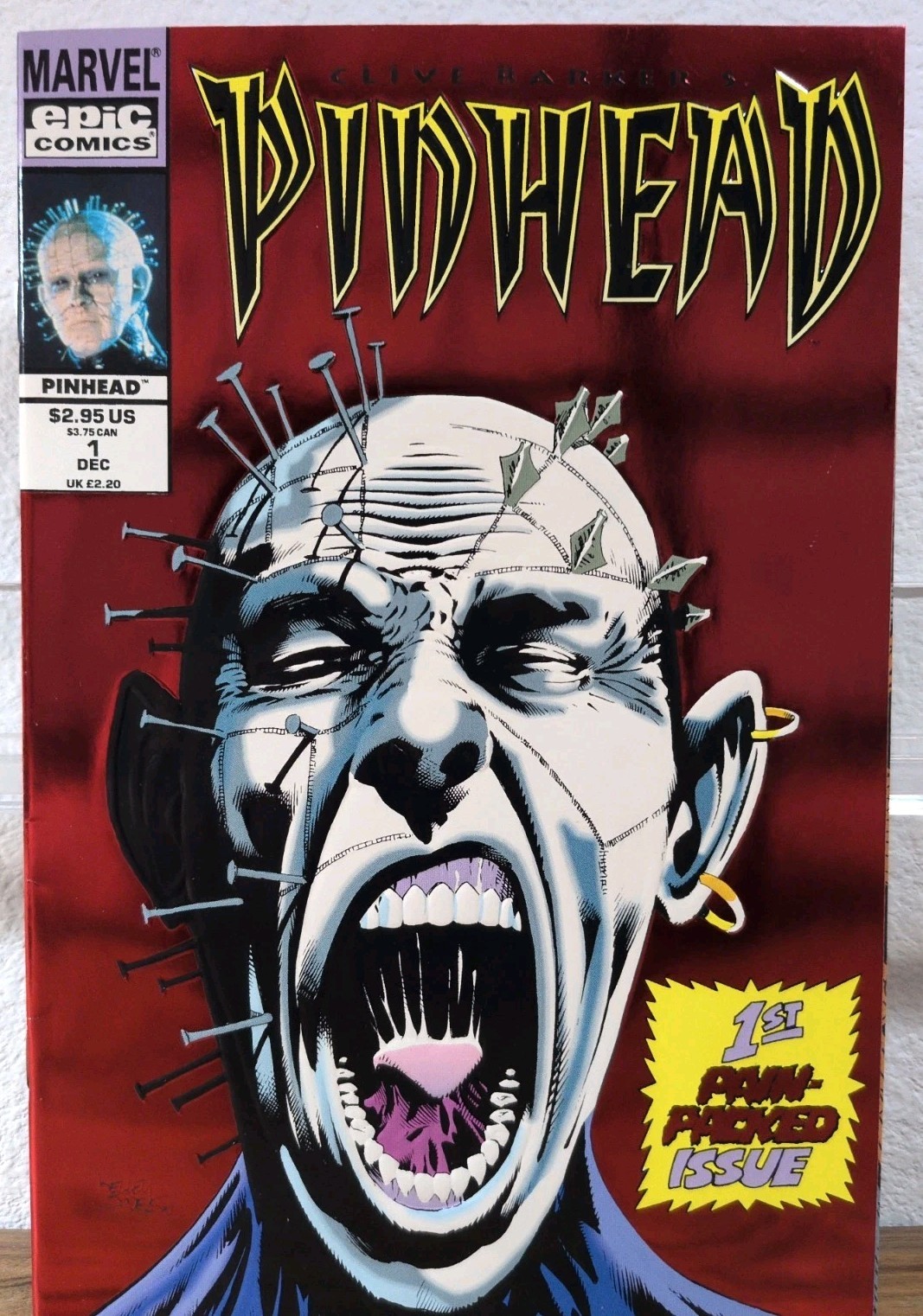 Pinhead #1 Red Foil Cover Epic Comics Marvel Comics Horror 1993 Hellraiser
