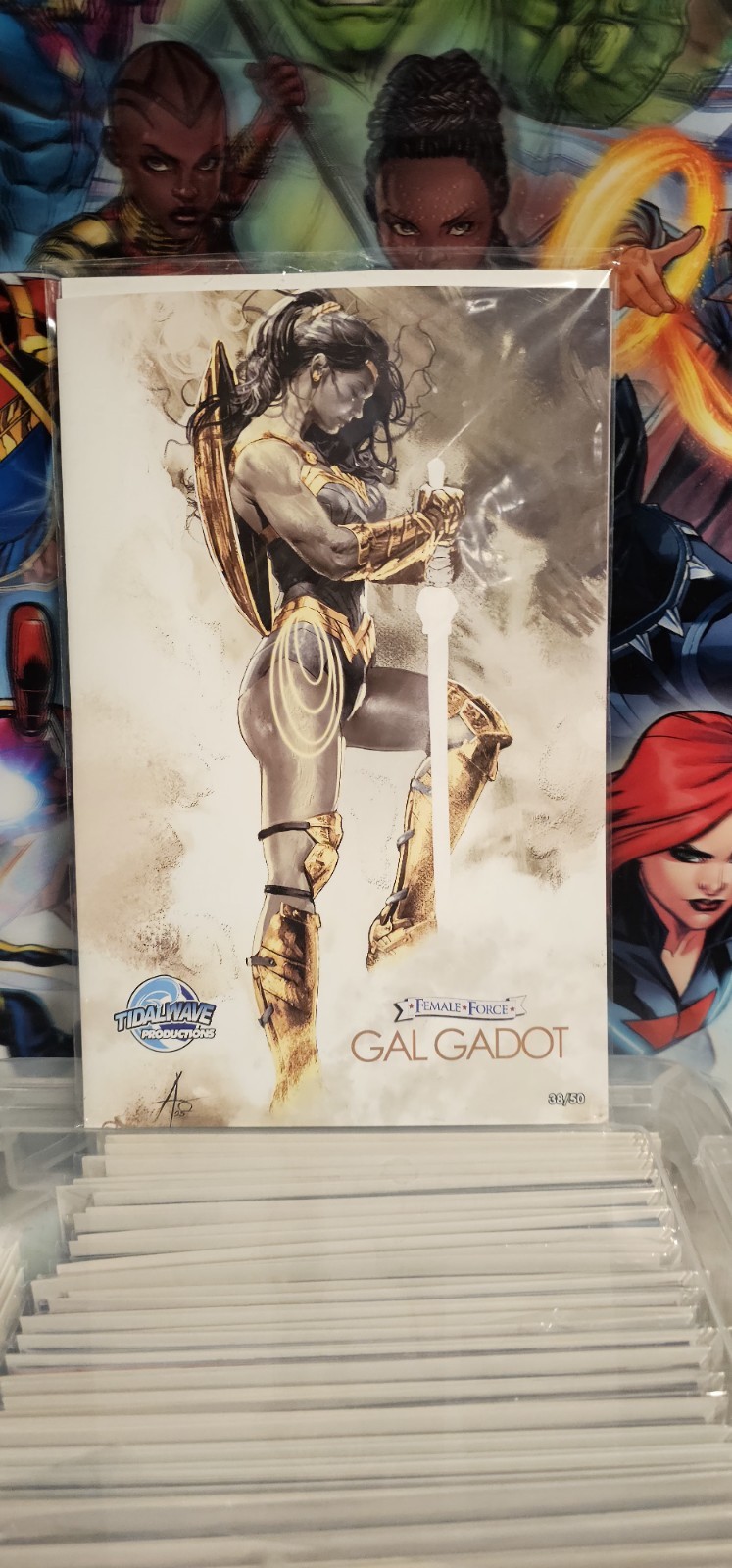 Female Force: Gal Gadot #1 C2E2 Chicago Wonder Woman Trade/Virgin/Foil Set LTD