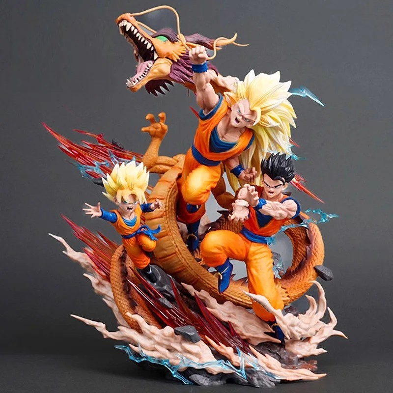 27cm Dragon Ball Z Goku Gohan Super Saiyan Shenron Figure Statue Toy Gift