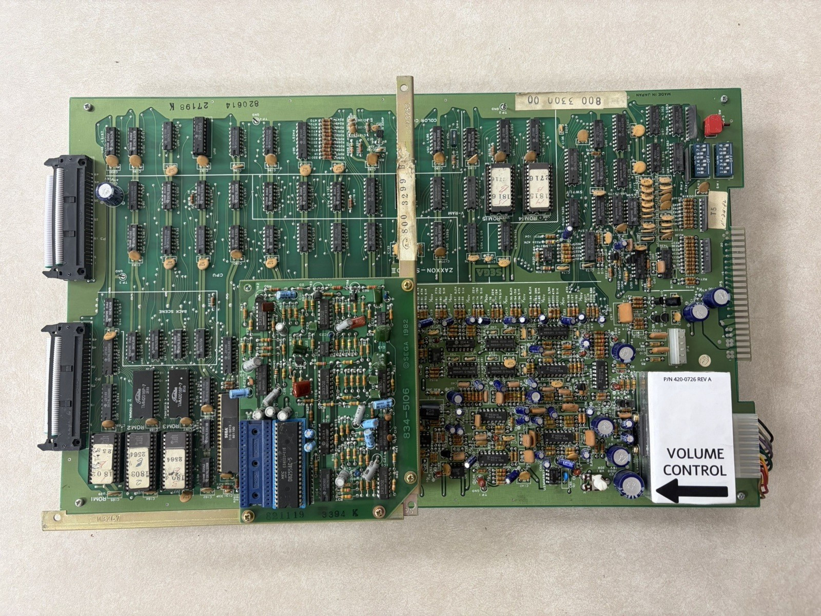 Super Zaxxon Arcade PCB 1982 Sega Gremlin TESTED WORKING 100% Ultra Rare