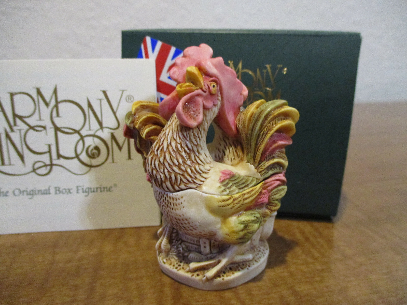 Harmony Kingdom Lords of the Roost Crowing Roosters UK Made  Box Figurine