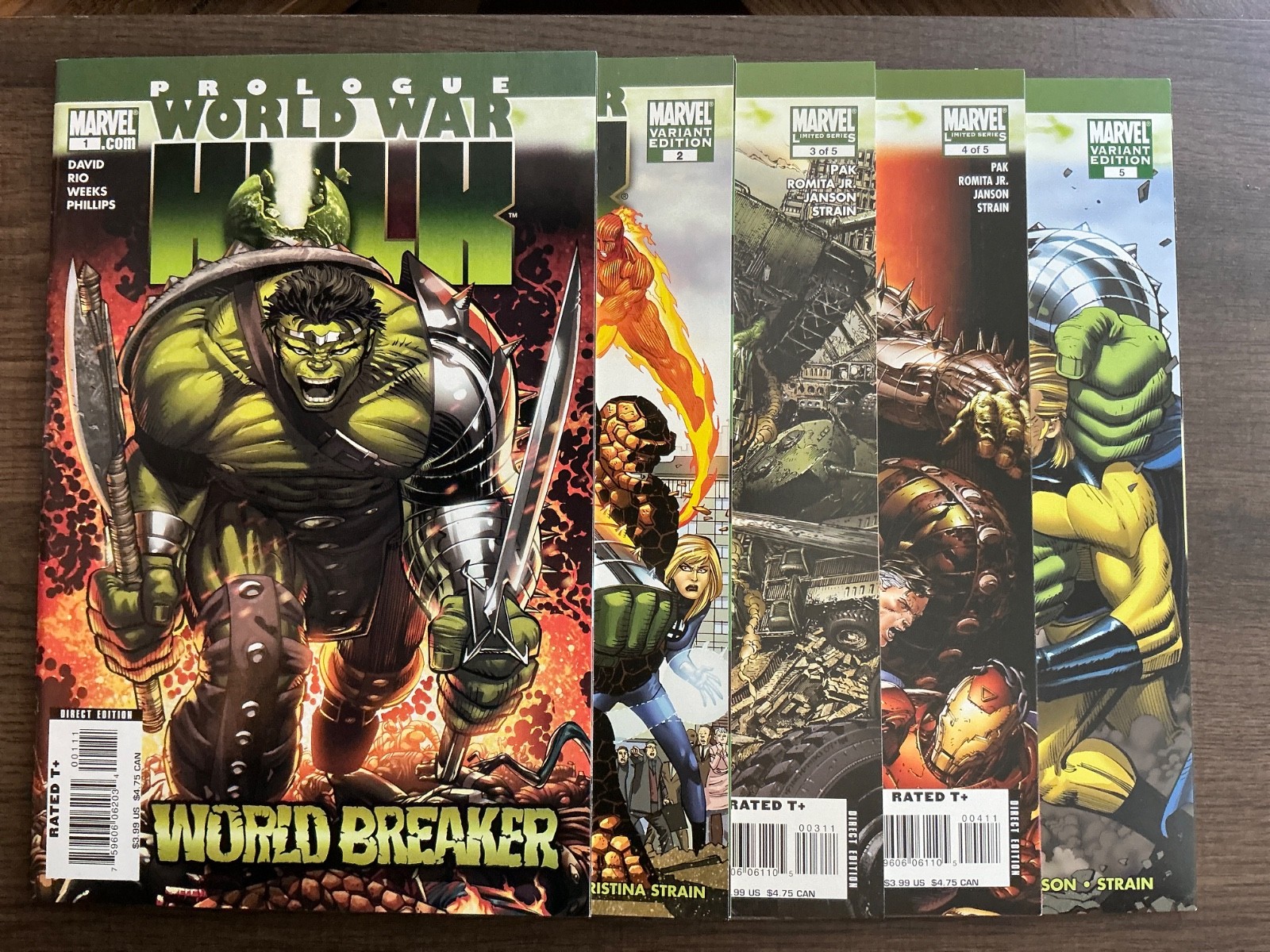 PROLOGUE WORLD WAR HULK #1-5 Comics Book Smash Avengers Superhero\'s