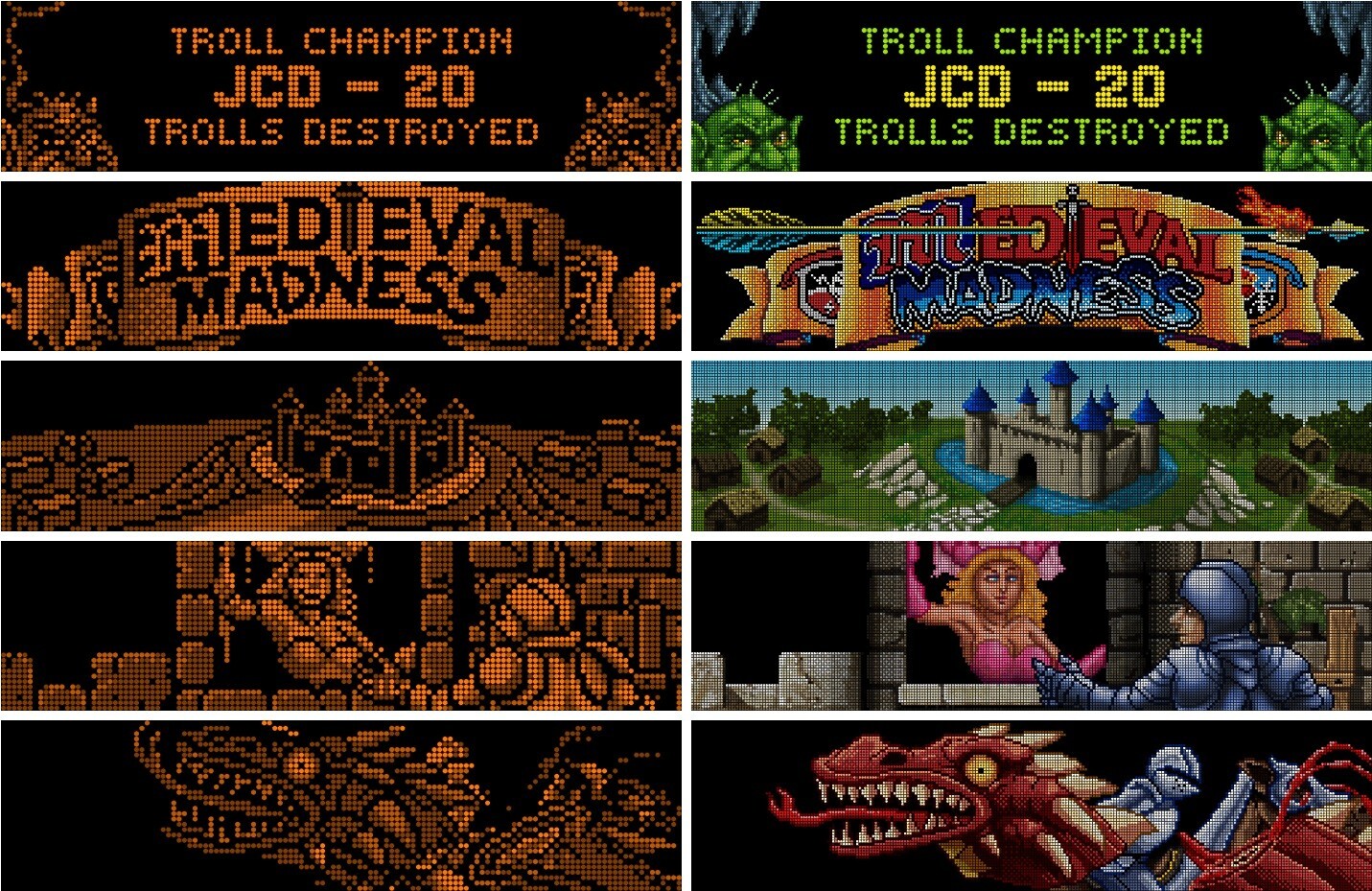 Medieval Madness Remake HD Color Display DMD  Upgrade Chip Pinball Machine