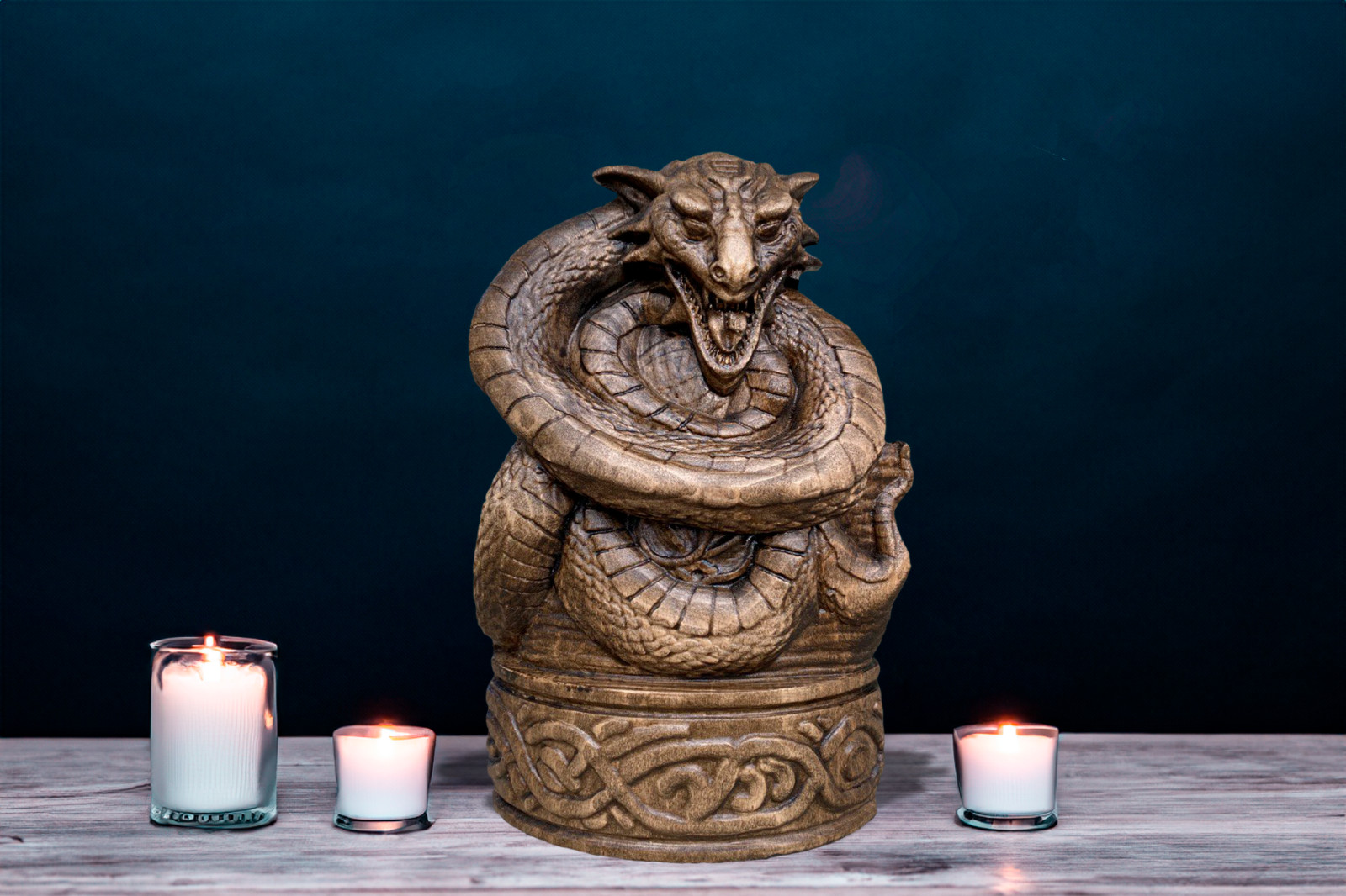 Jormungandr Statue Jormungandr Norse Statue Huge Monster Serpent Norse Statue