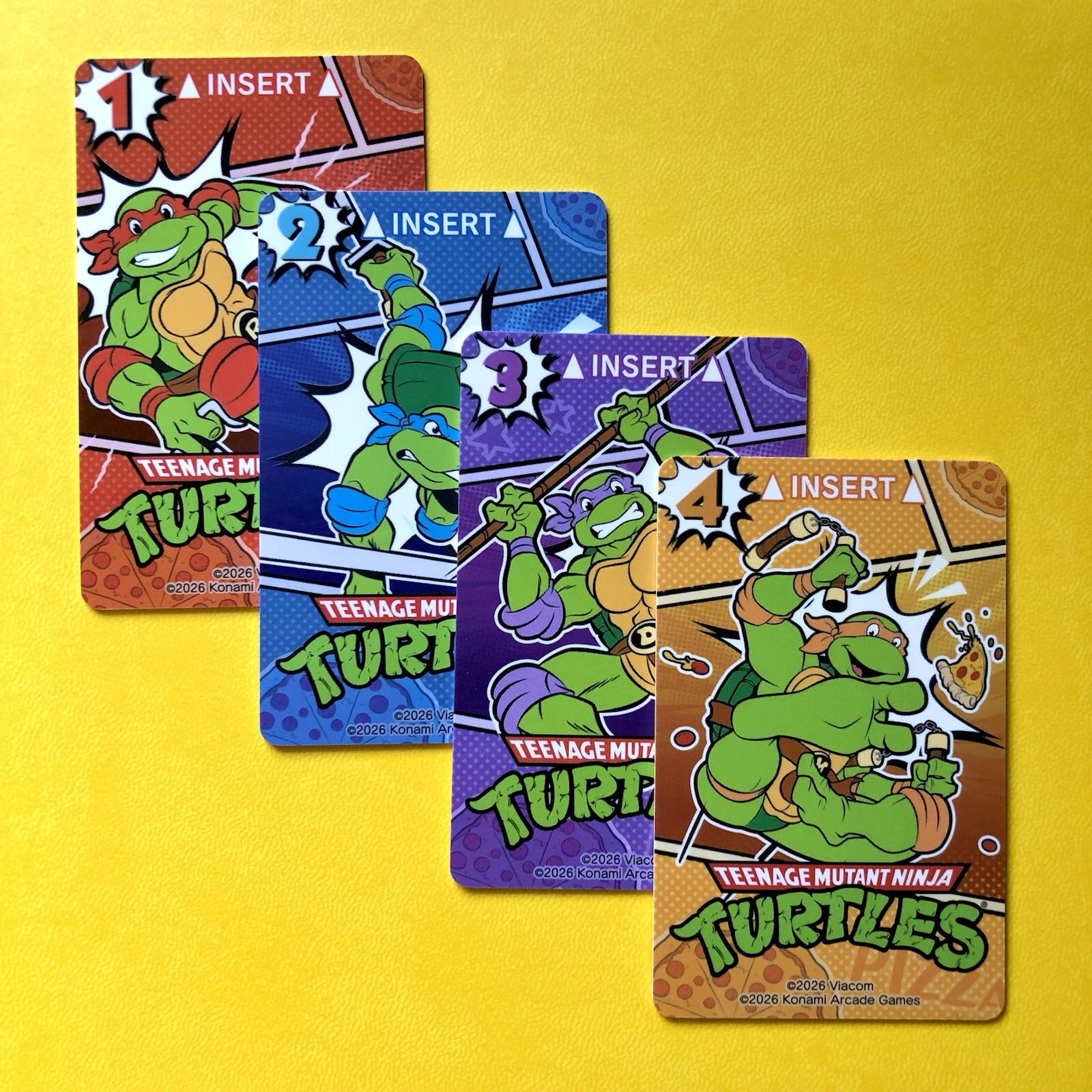 2026 Round 1 Teenage Mutant Ninja Turtles | 4 CARD SET TMNT Arcade Round1 Konami