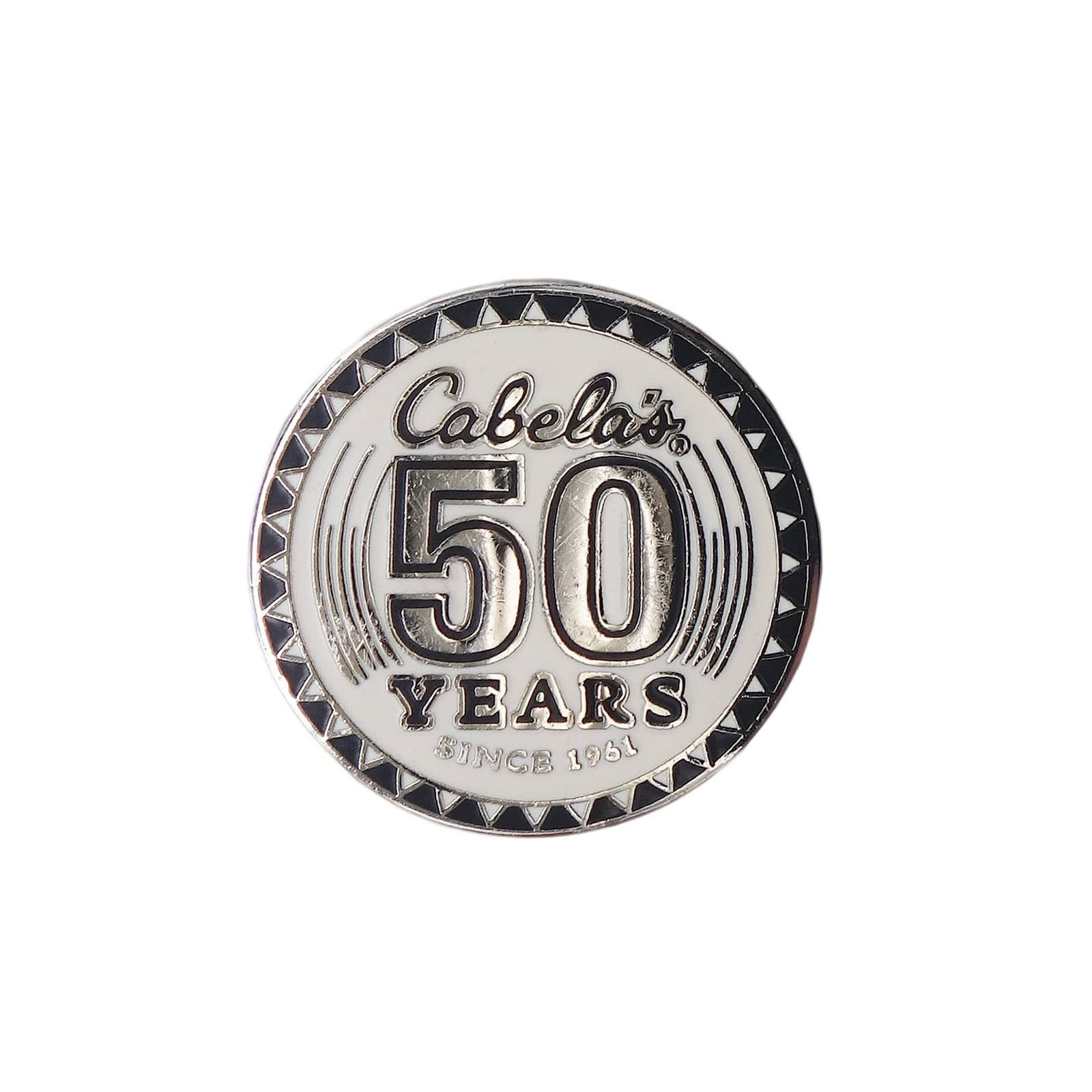 Cabela\'s 50th Anniversary Lapel Pin Badge Outdoor Hunting Collectible Used