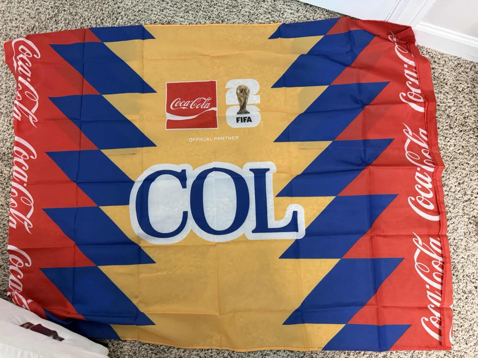 Coca-Cola FIFA Official Colombia Flag (Mexico Fan fest)