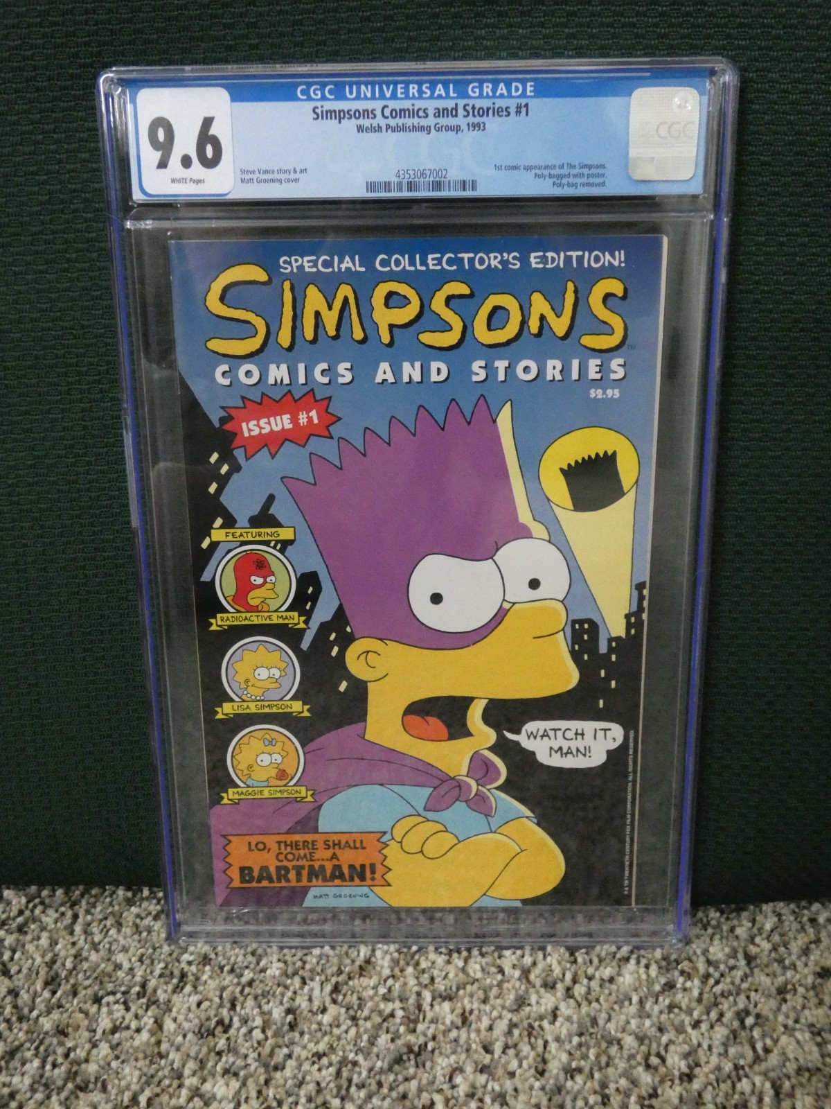 Simpsons Comics and Stories #1 CGC 9.6 1993 Welsh Publishing  White Pages
