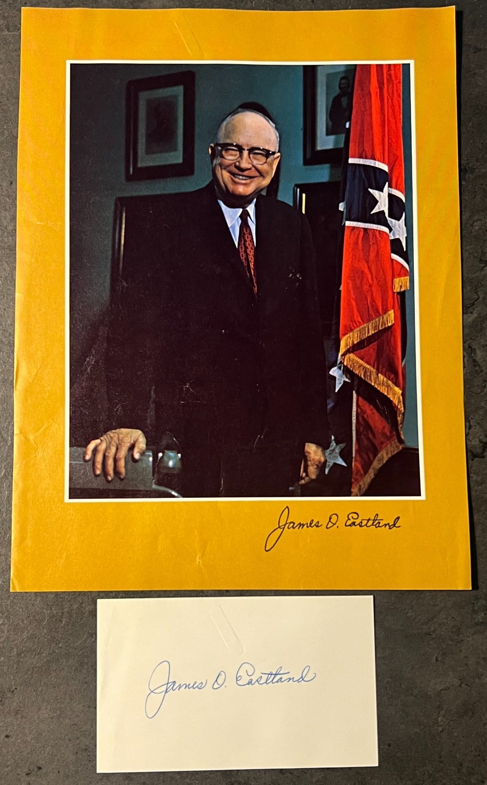 James O Eastland Signed Photo Autograph US Senator Double Signed