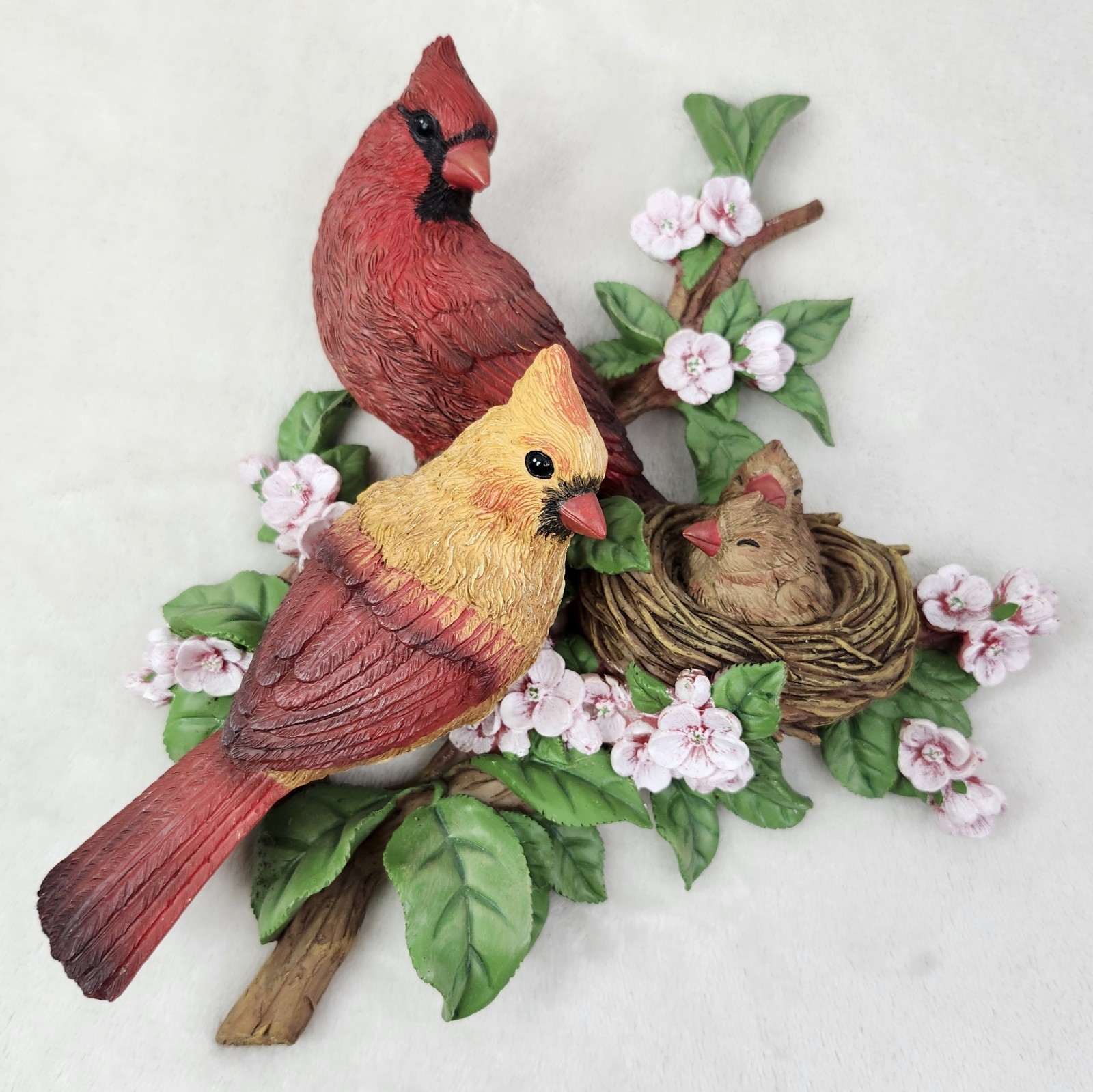 The Bradford Exchange Cozy Cardinals Springtime Wall Decor Sculpture A4679