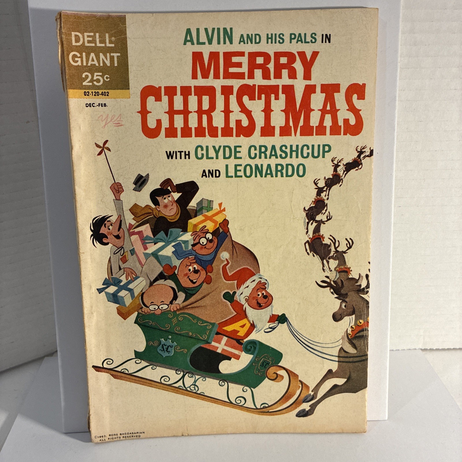 Alvin And His Pals In Merry Christmas With Clyde Crashcup No.1 1963 DELL Giant
