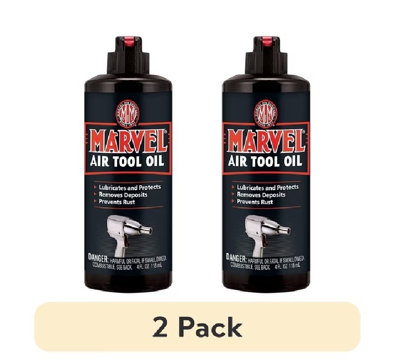 (2 pack) Turtle Wax Marvel Mystery 53493 Air Tool Oil Lubricant, 4 oz