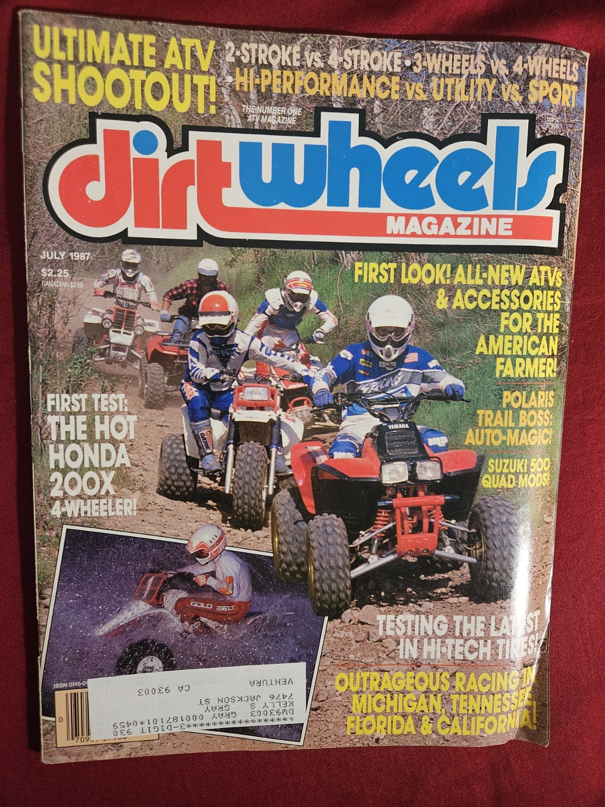 Dirt Wheels Magazine July 1987 Vol. 7 No.7 Ultimate AtV Shootout Vintage