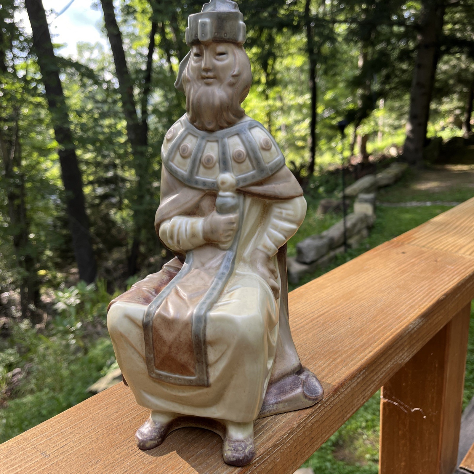 Lladro Old Gothic King Figurine Medieval Rare Gres Finish; 11 Inch Height; Spain