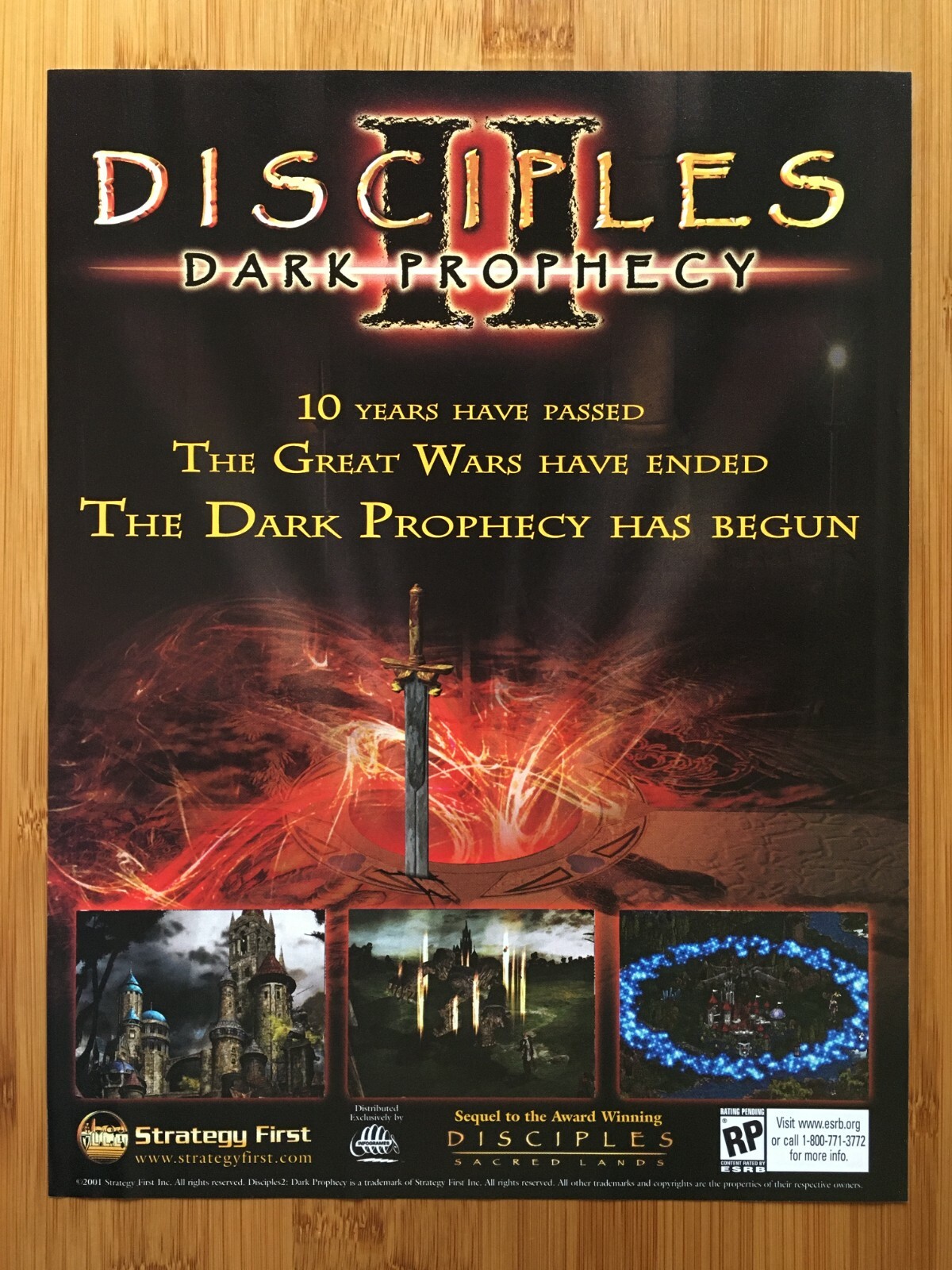 Disciples II 2: Dark Prophecy PC 2002 Video Game Print Ad/Poster Big Box RPG Art