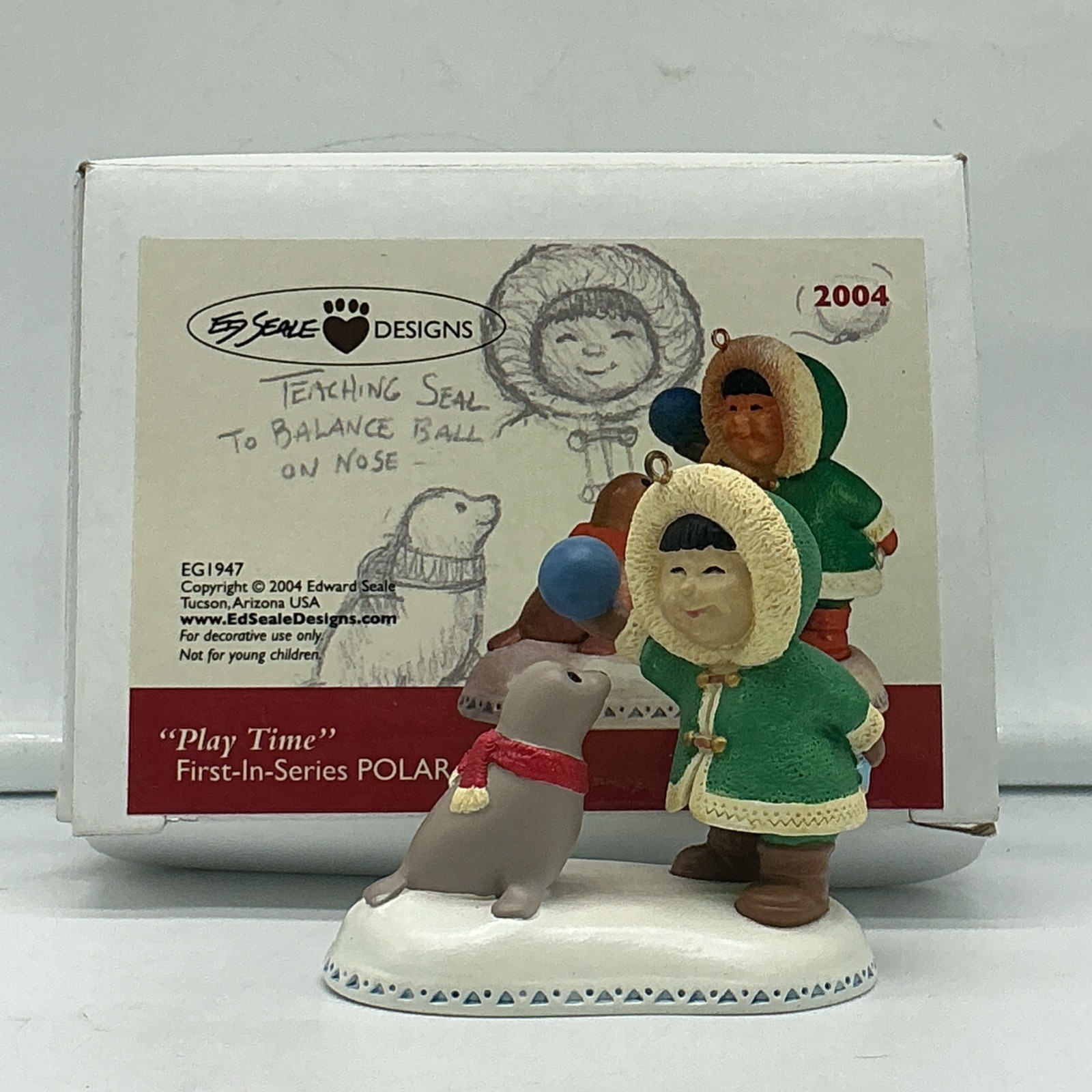 2004 Hallmark Artist Ed Seale Design POLAR PALS Play Time 1st In Series Ornament