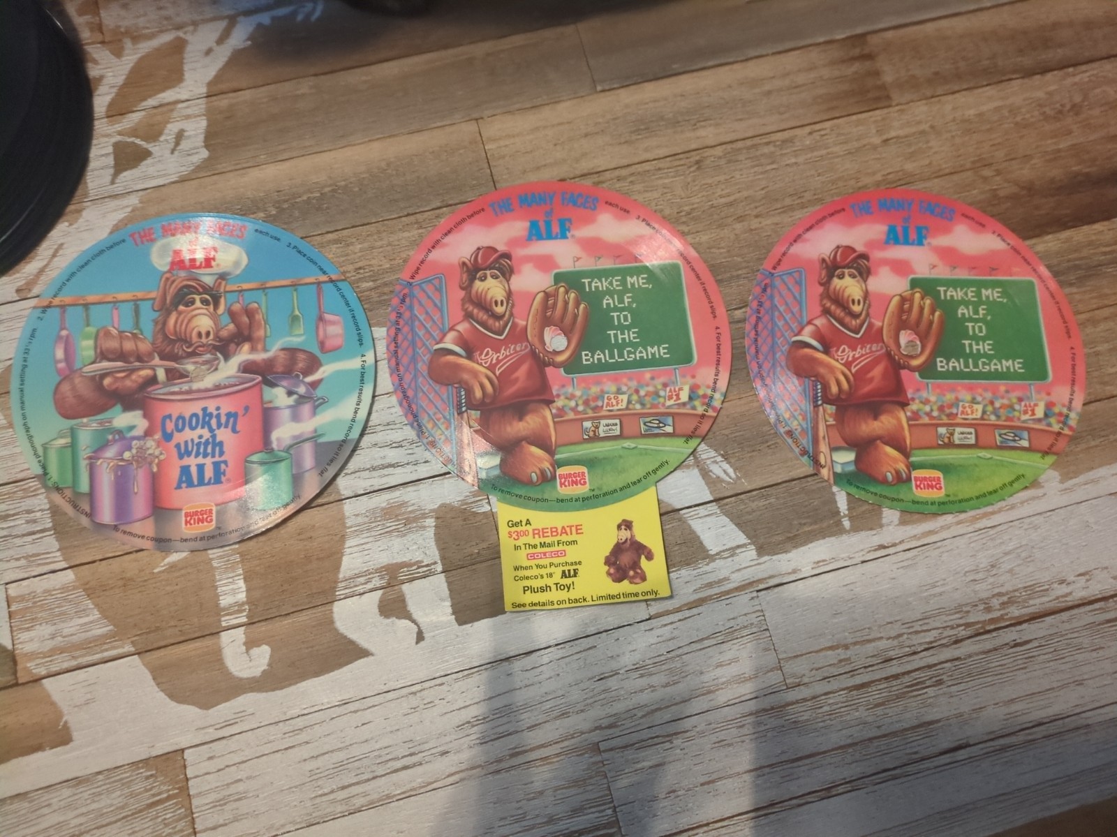 The Many Faces of Alf - Take Me Ballgame & Cookin W Alf- 1988 Burger King Record