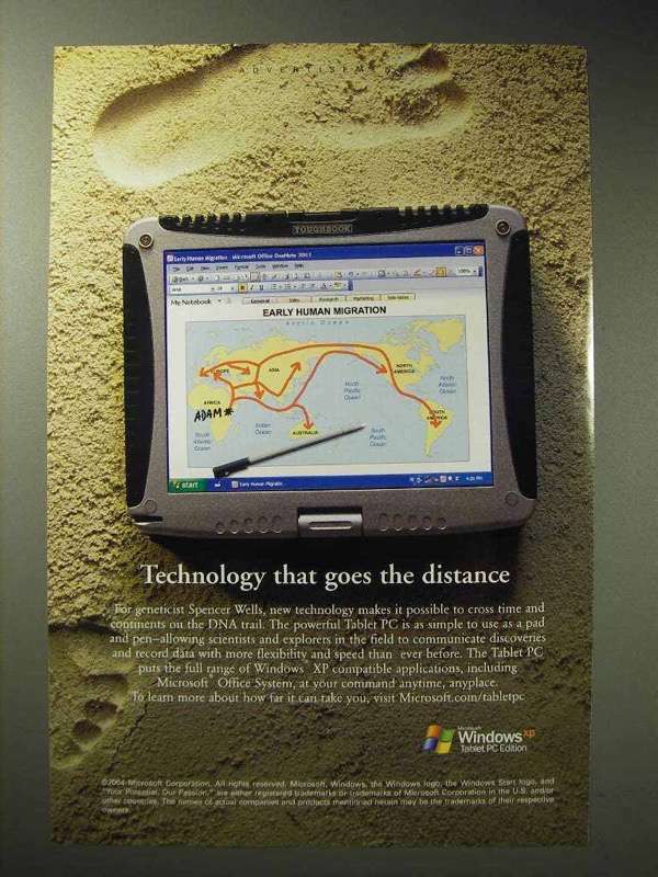 2004 Microsoft Windows XP Tablet PC Edition Advertisement