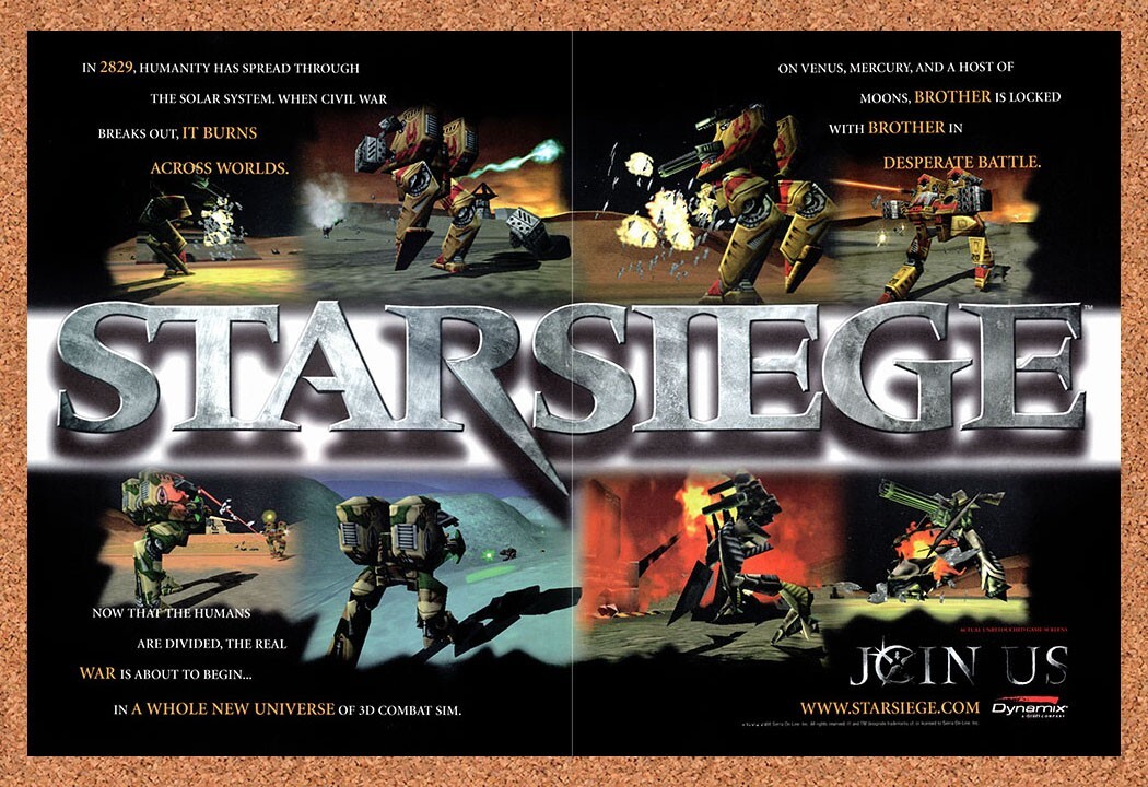 1998 Starsiege Tribes PC Original Advertisement / Retro Promo v5