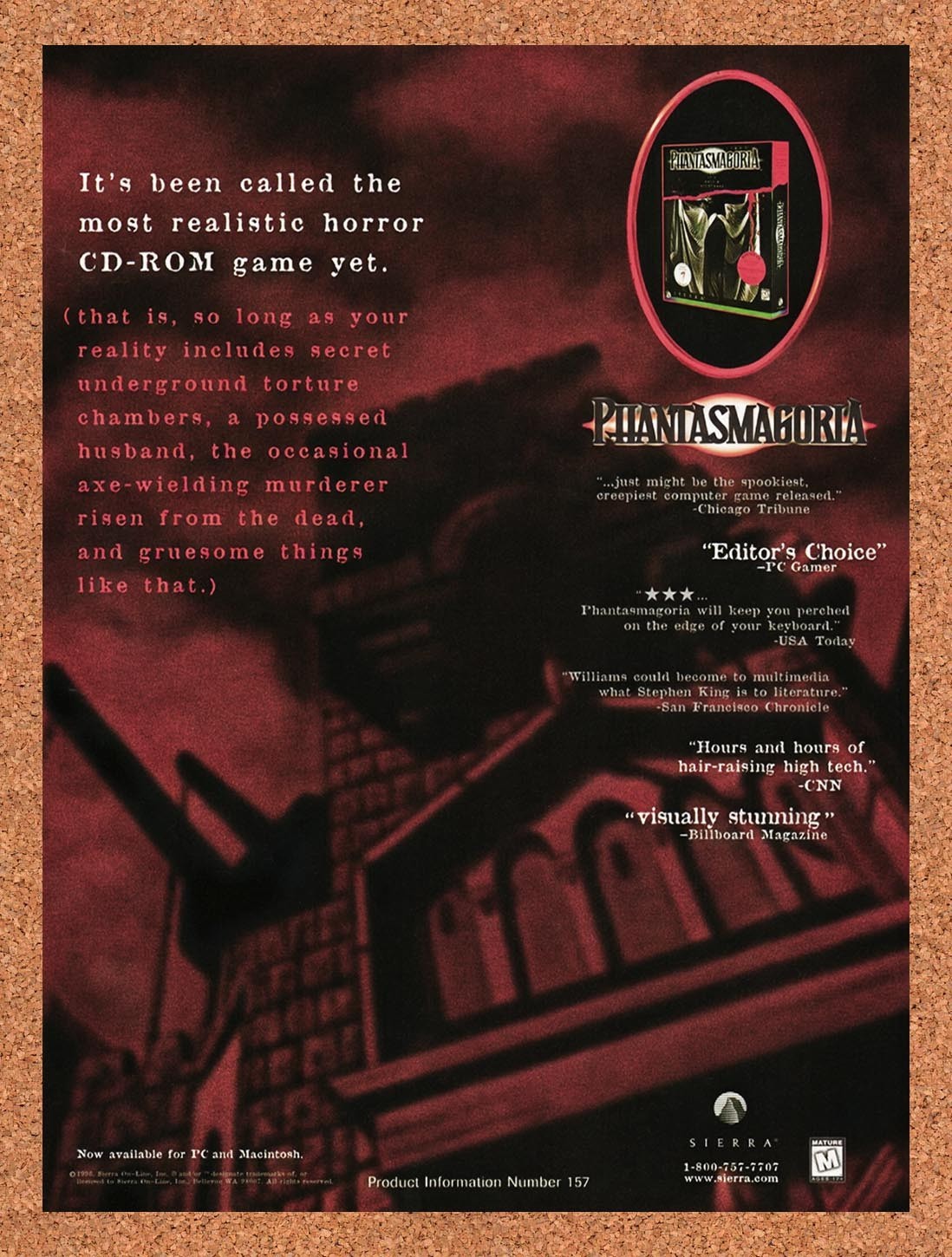 1996 Phantasmagoria PC Original Advertisement / Retro Promo v2