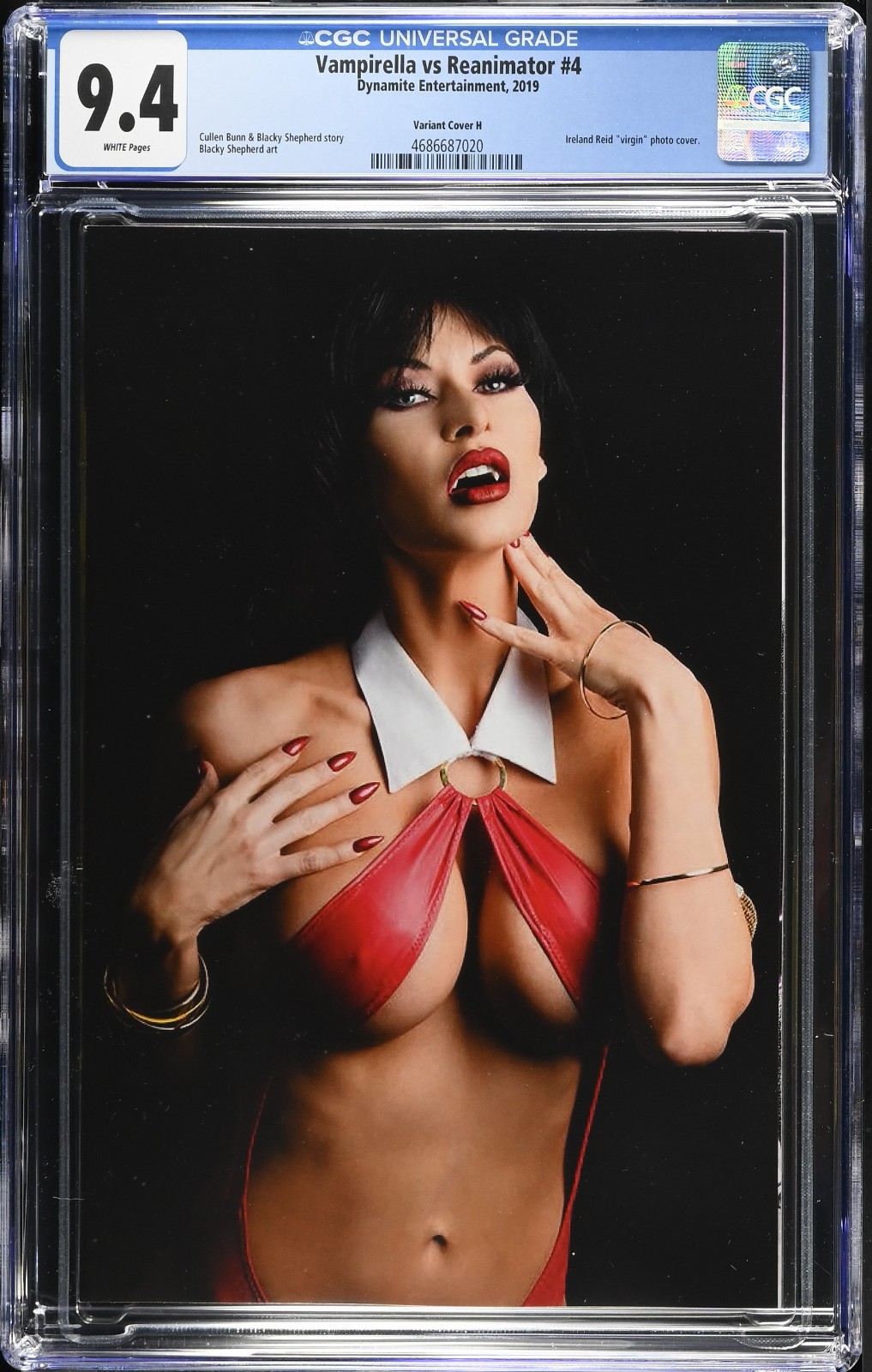 VAMPIRELLA VS. REANIMATOR #4 (2019) IRELAND REID 1:30 VIRGIN CGC 9.4 WHITE PAGES