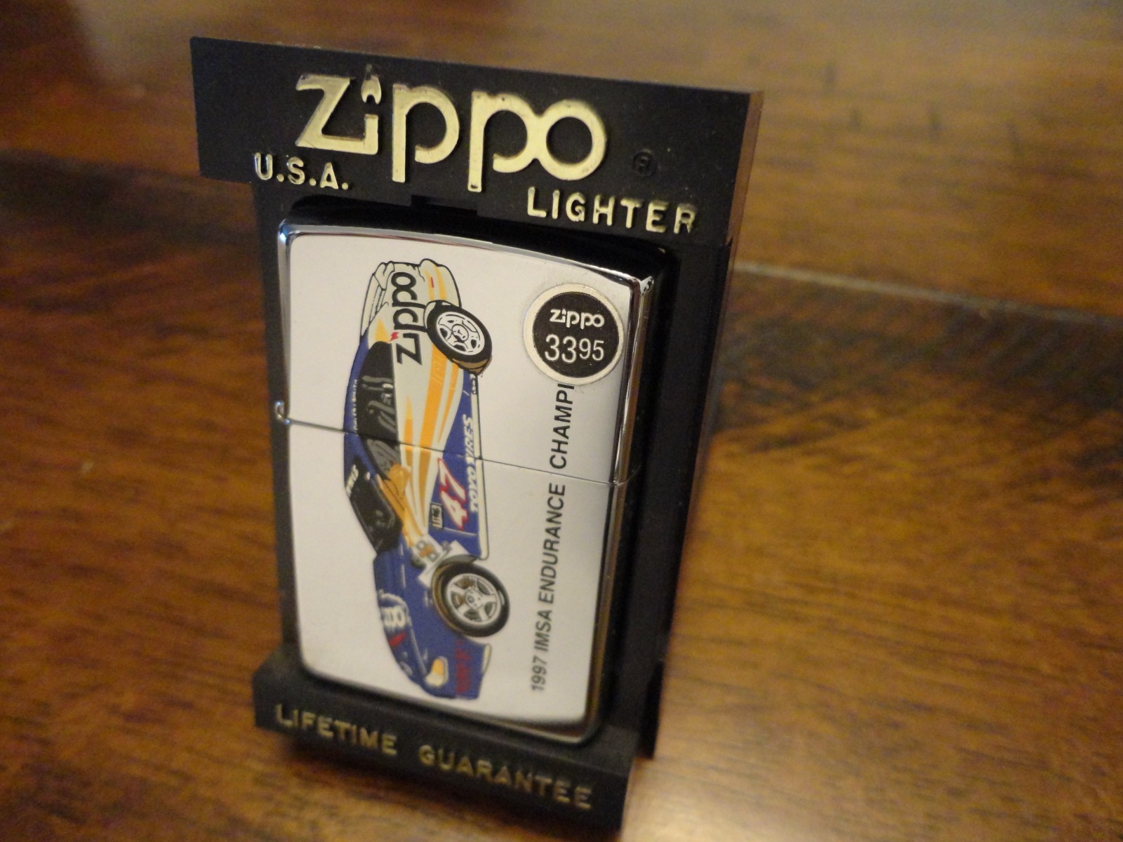 ZIPPO CAR #47 MUSTANG IMSA ENDURANCE CHAMPION ZIPPO LIGHTER MINT IN BOX 1997