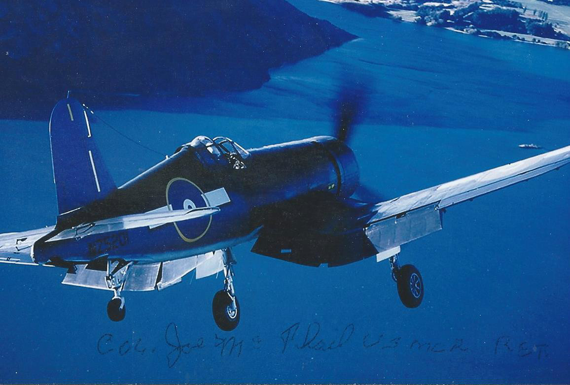 Joe MacPhail signed 4x6 photo WW II Hell Hawks P-47 Pilot RARE COA LOOK