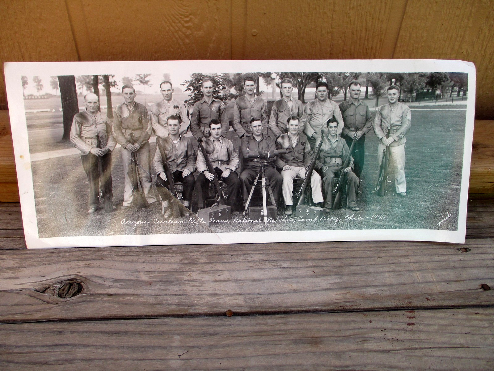 Photo 1940 Arizona Rifle Team + 2 Shooting Jackets with Many Patches Tucson