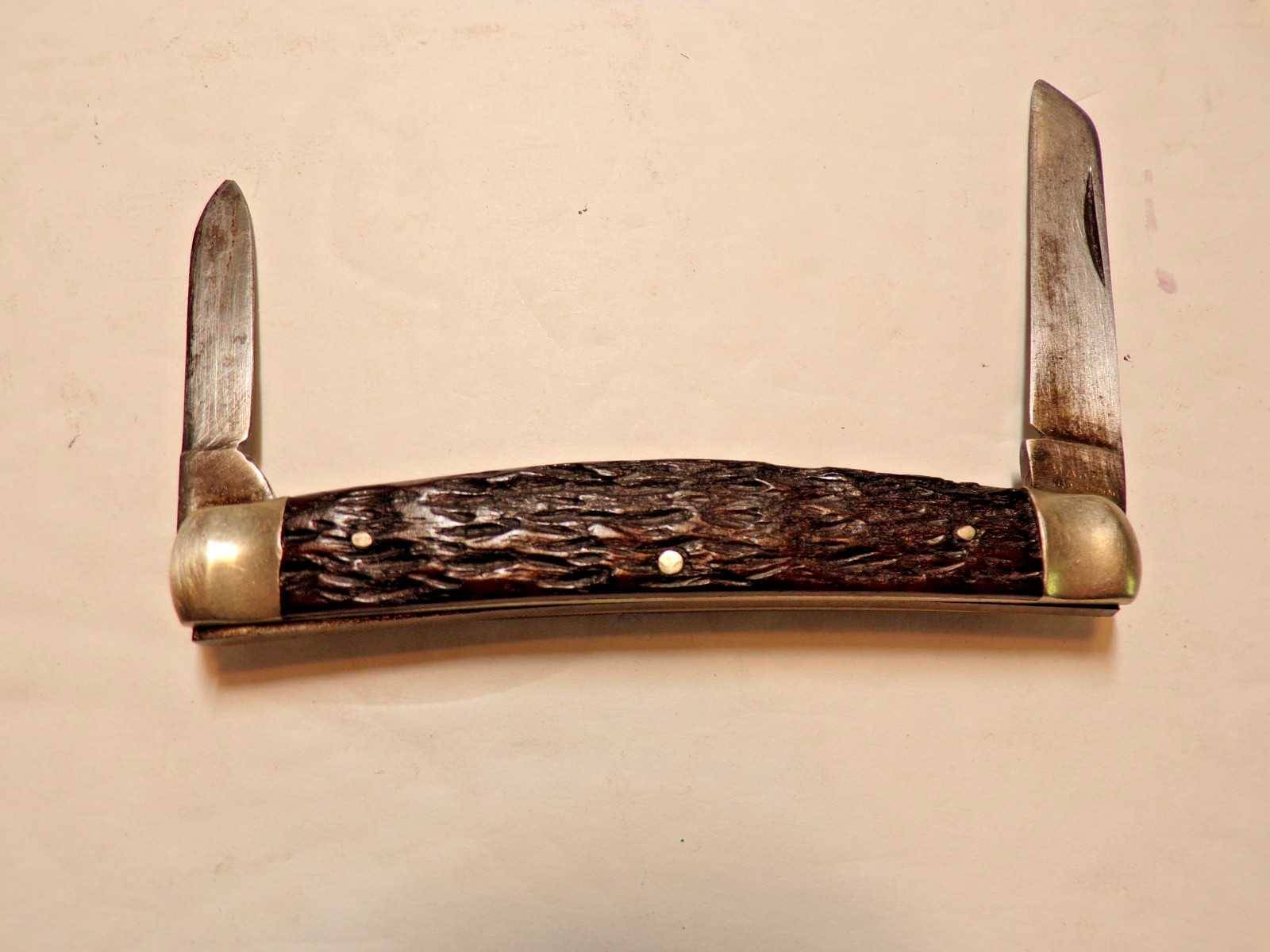 Vintage Wards 407 Pocket knife 2 -Blade Sheepfoot Camillus NY 1930\'s- 1950\'s