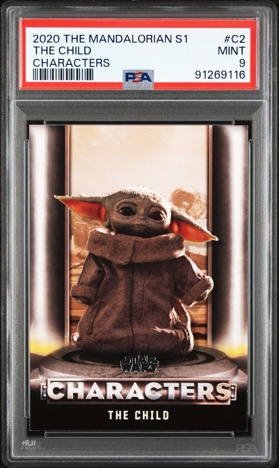 The Child 2020 Topps The Mandalorian Season 1 Characters PSA 9 #C2 Grogu Rookie