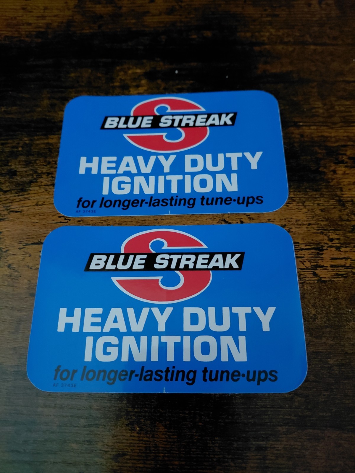 Lot Of 2 HTF Vintage Blue Streak   Stickers Hotrod Automotive Muscle Car
