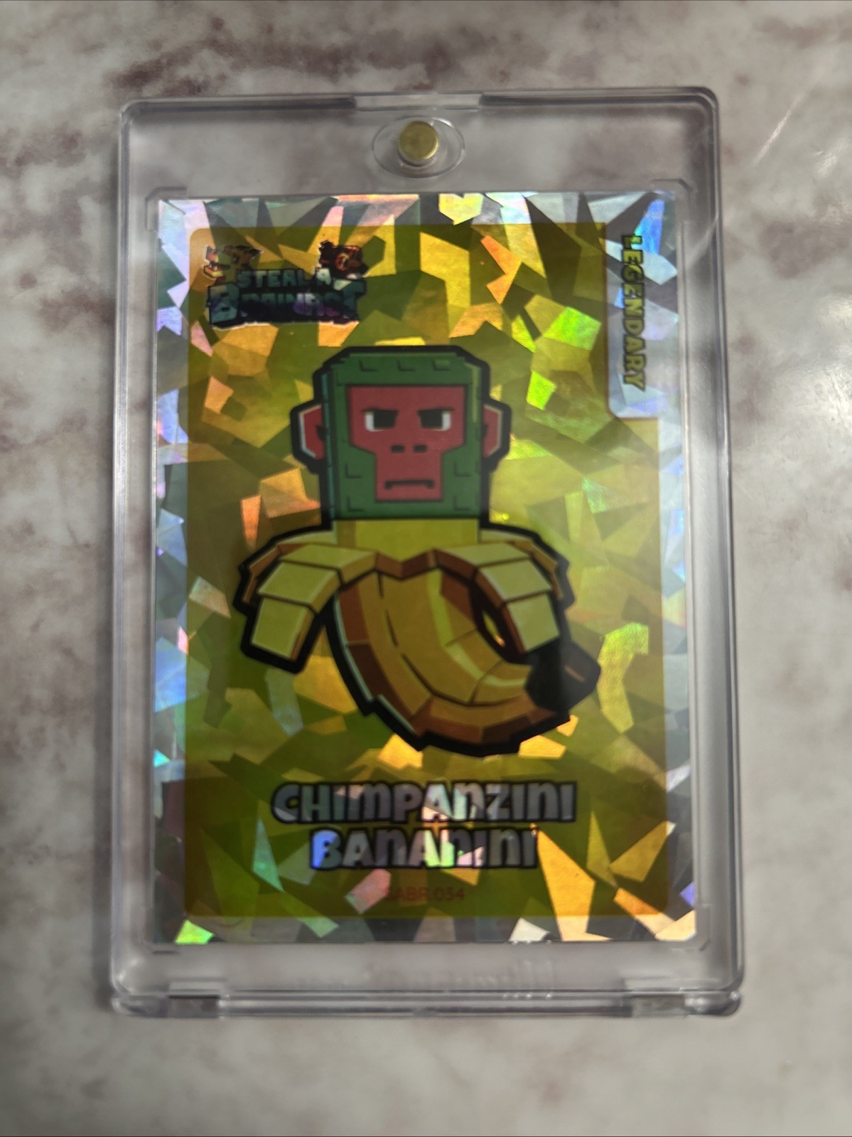 OFFICAL BRAINROT TRADING CARDS 1/1 CHIMPANZINI BANANINI STEAL A BRAIN ROT NM🍀💎