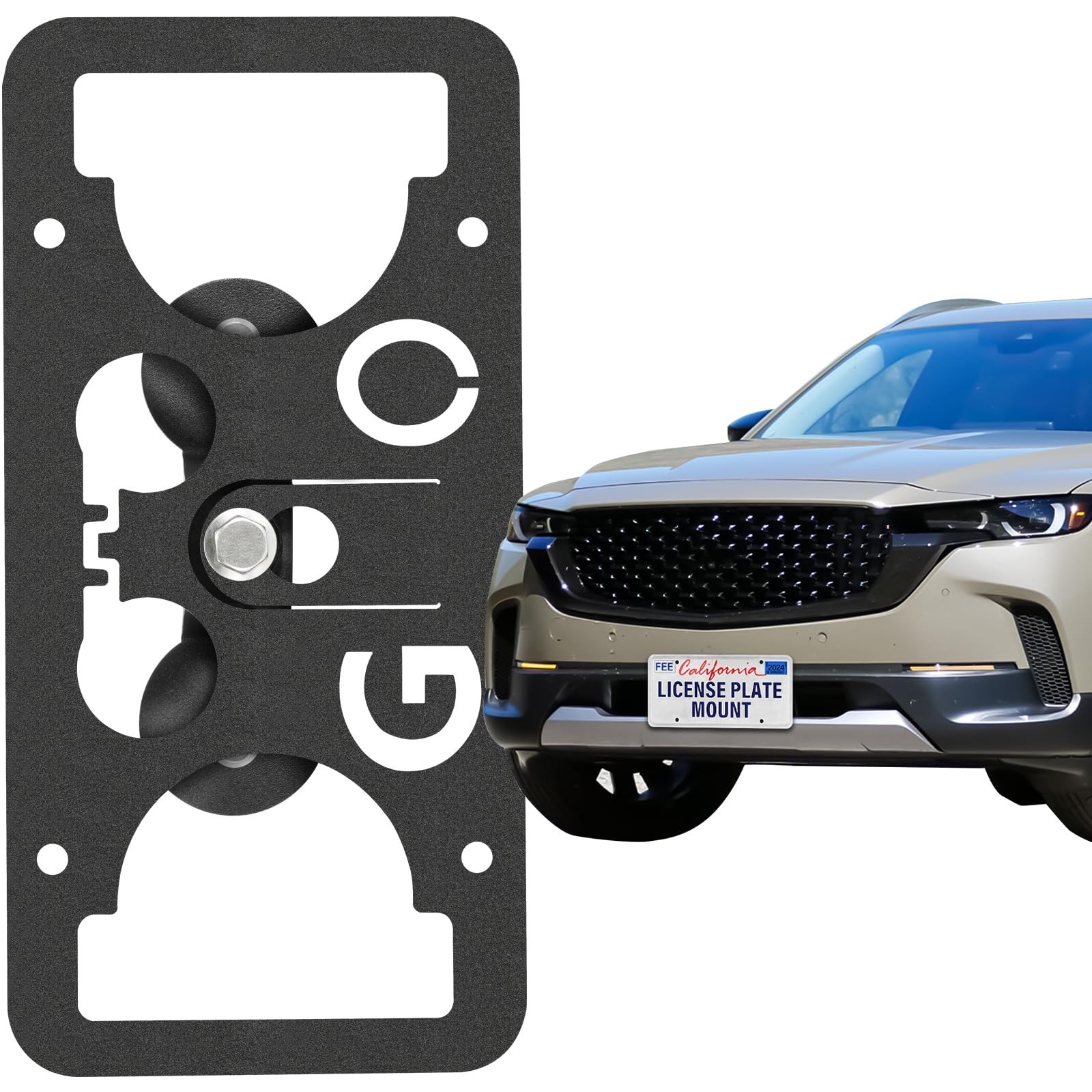 No Drill Front License Plate Bracket Holder Compatible with Mazda Millenia/MP...