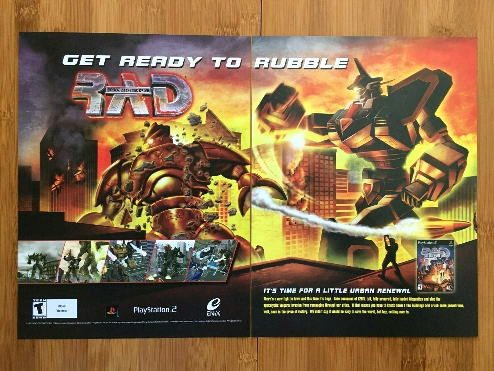RAD: Robot Alchemic Drive PS2 2002 Vintage Print Ad/Poster Official Promo Art