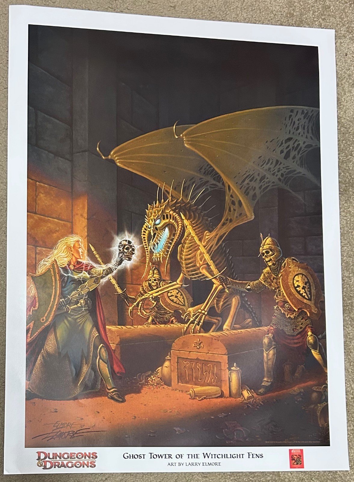 SIGNED Larry Elmore Original Ghost Tower Witchlight Fens D&D AD&D Promo Poster