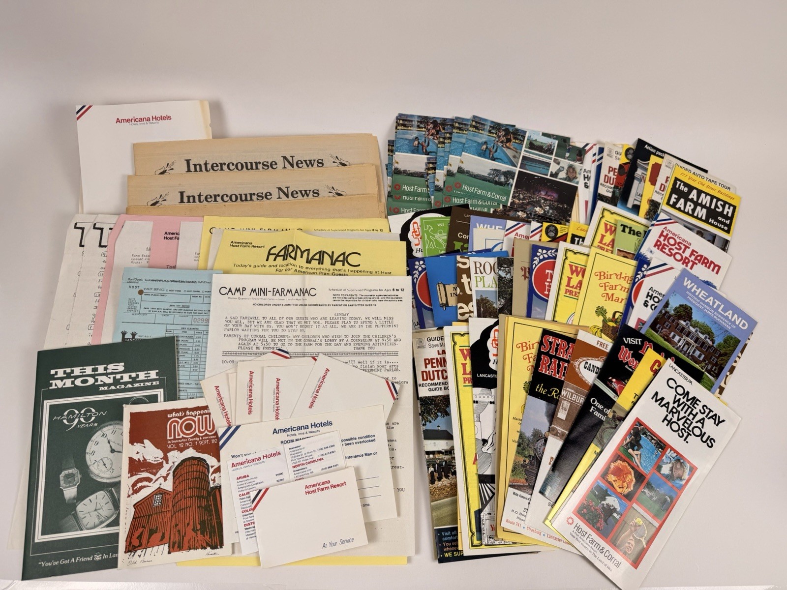 104pc Vintage 1982 Lancaster PA Travel Ephemera Lot Amish Dutch Wonderland