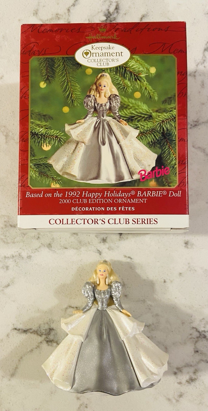 HALLMARK 2000 COLLECTOR CLUB EDITION 1992 HAPPY HOLIDAYS ORNAMENT