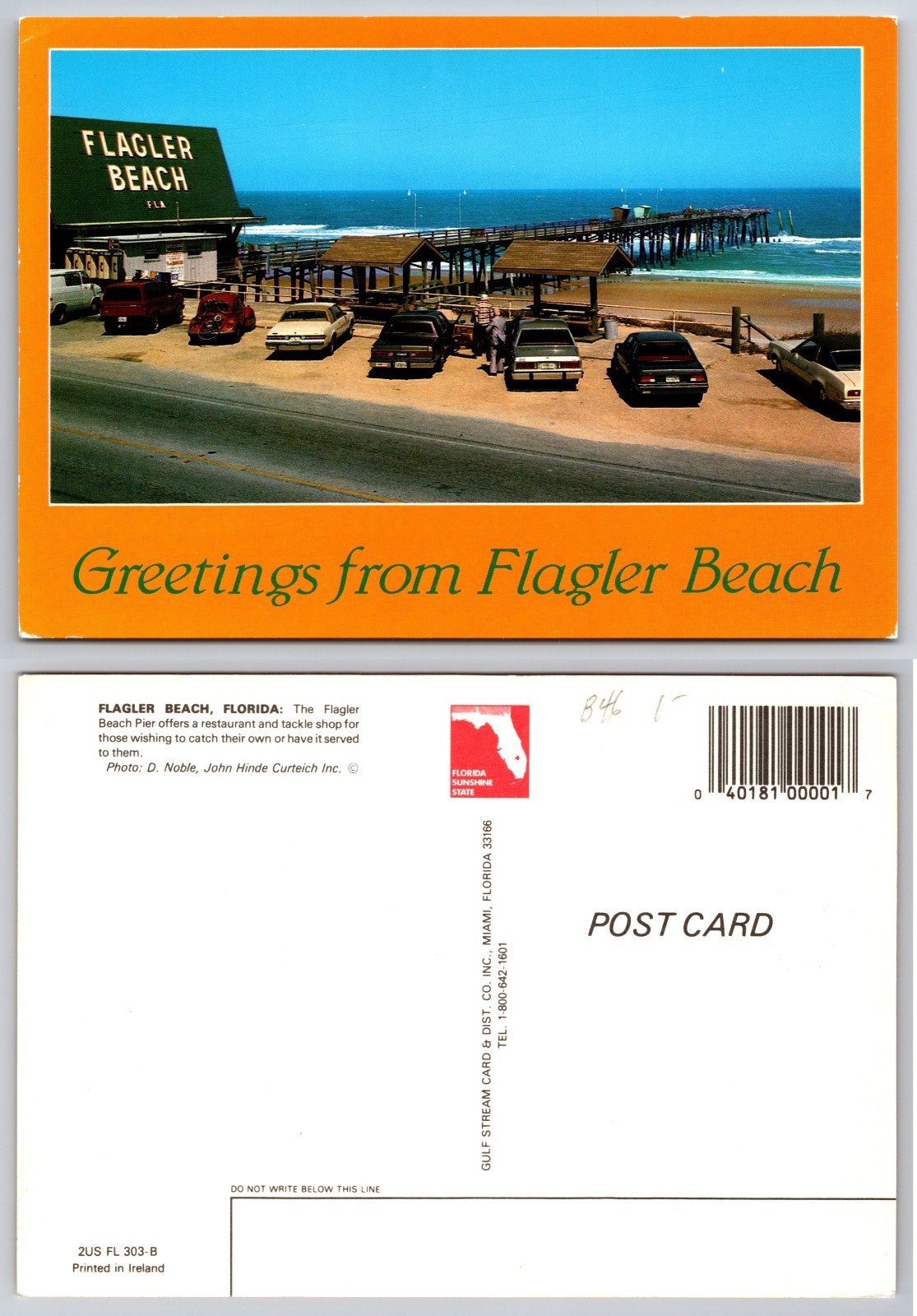 Continental Flagler Beach Florida Pier Postcard