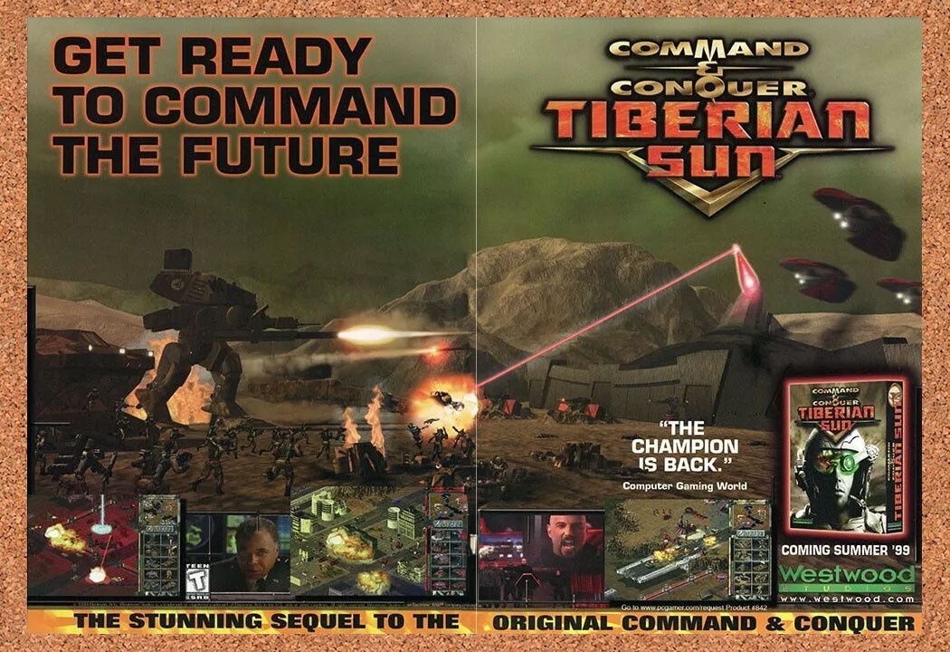 1999 Command & Conquer Tiberian Sun PC Original Advertisement / Retro Promo v5
